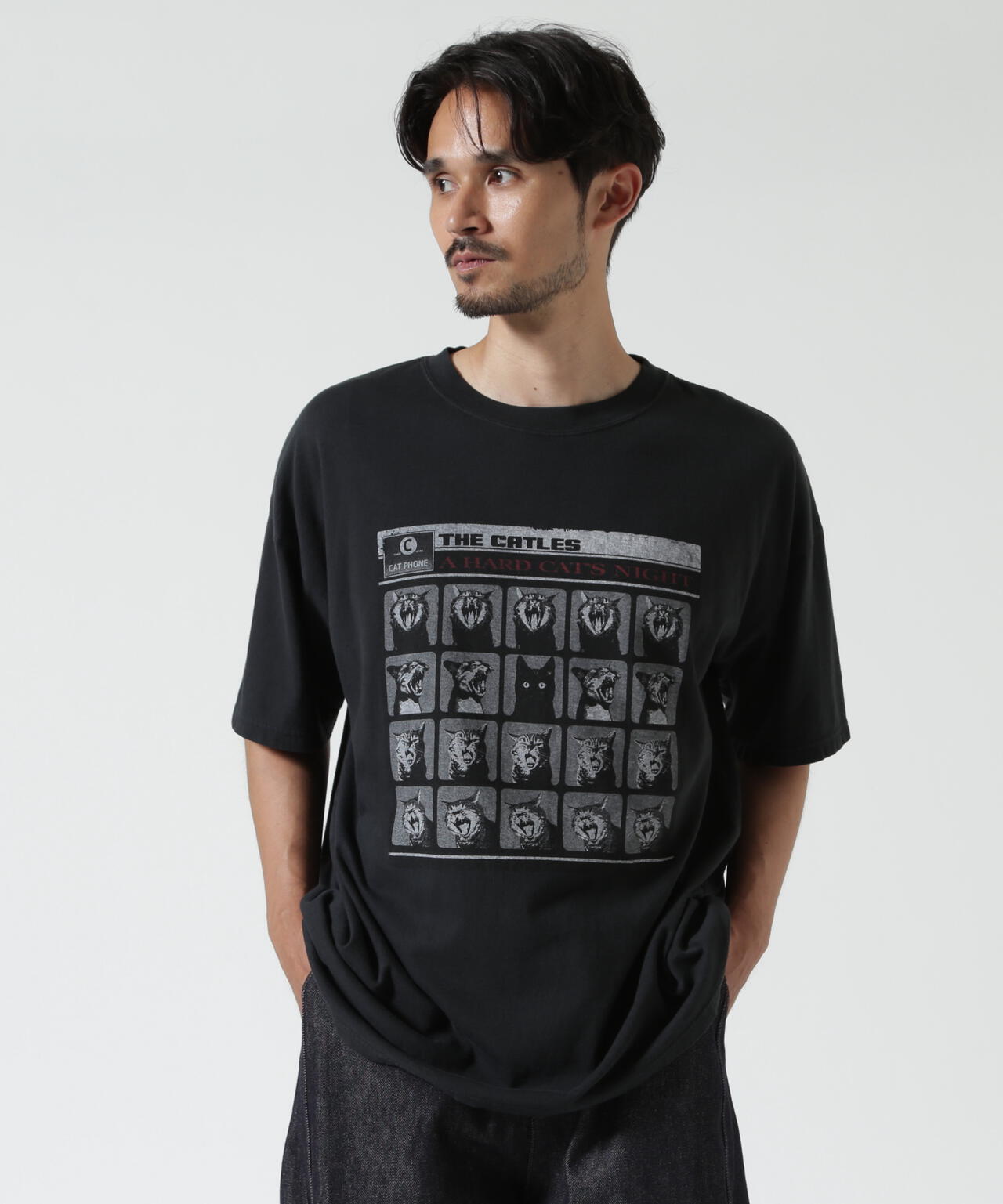 REMI RELIEF / 別注20/-天竺BIGサイズTシャツ(A HARD CAT'S)