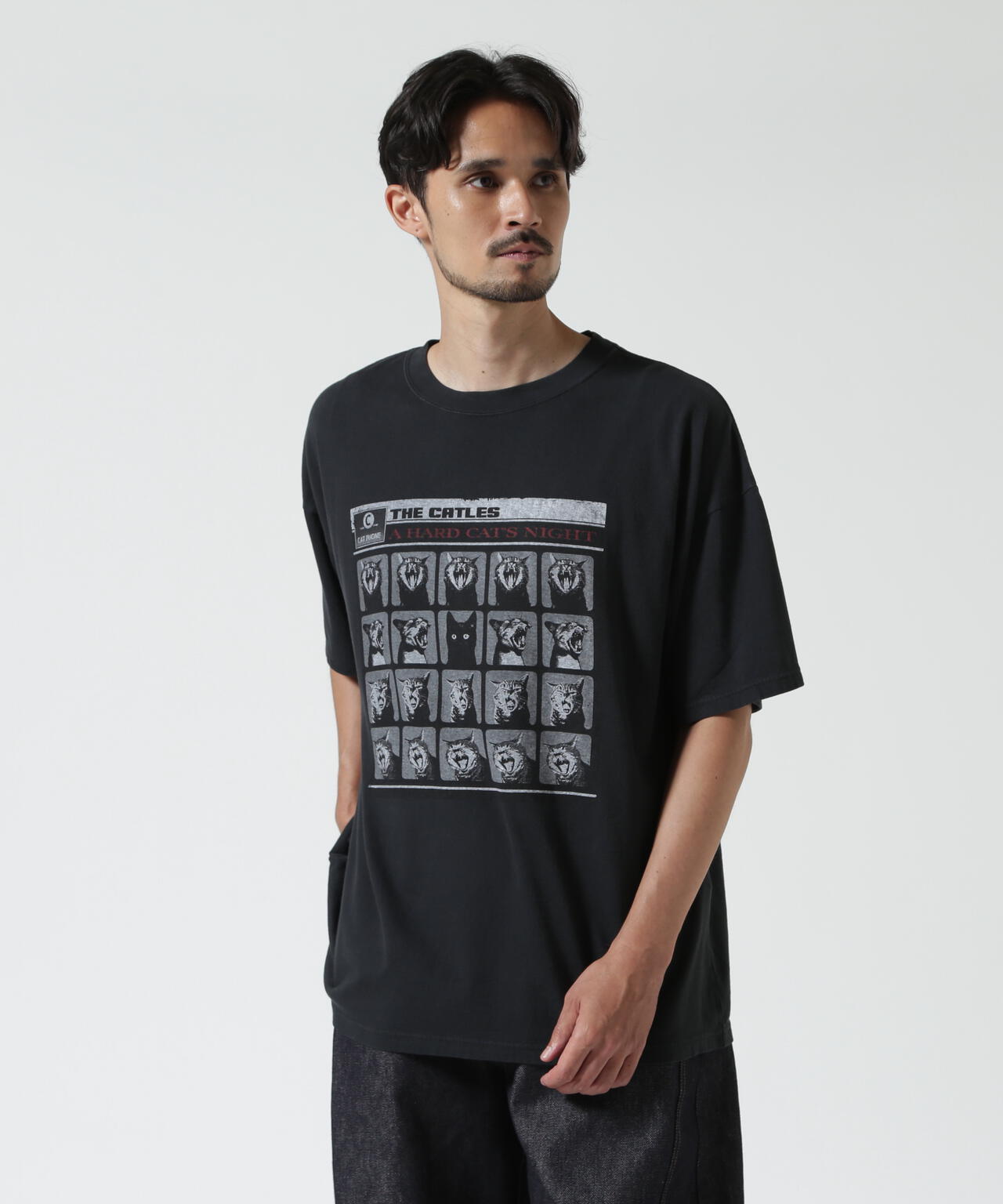 REMI RELIEF / 別注20/-天竺BIGサイズTシャツ(A HARD CAT'S)