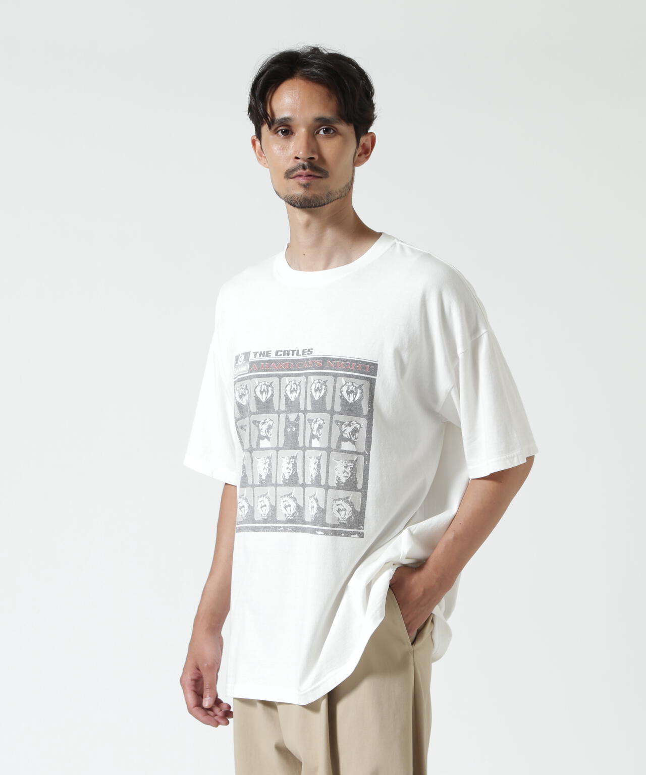 REMI RELIEF / 別注20/-天竺BIGサイズTシャツ(A HARD CAT'S)