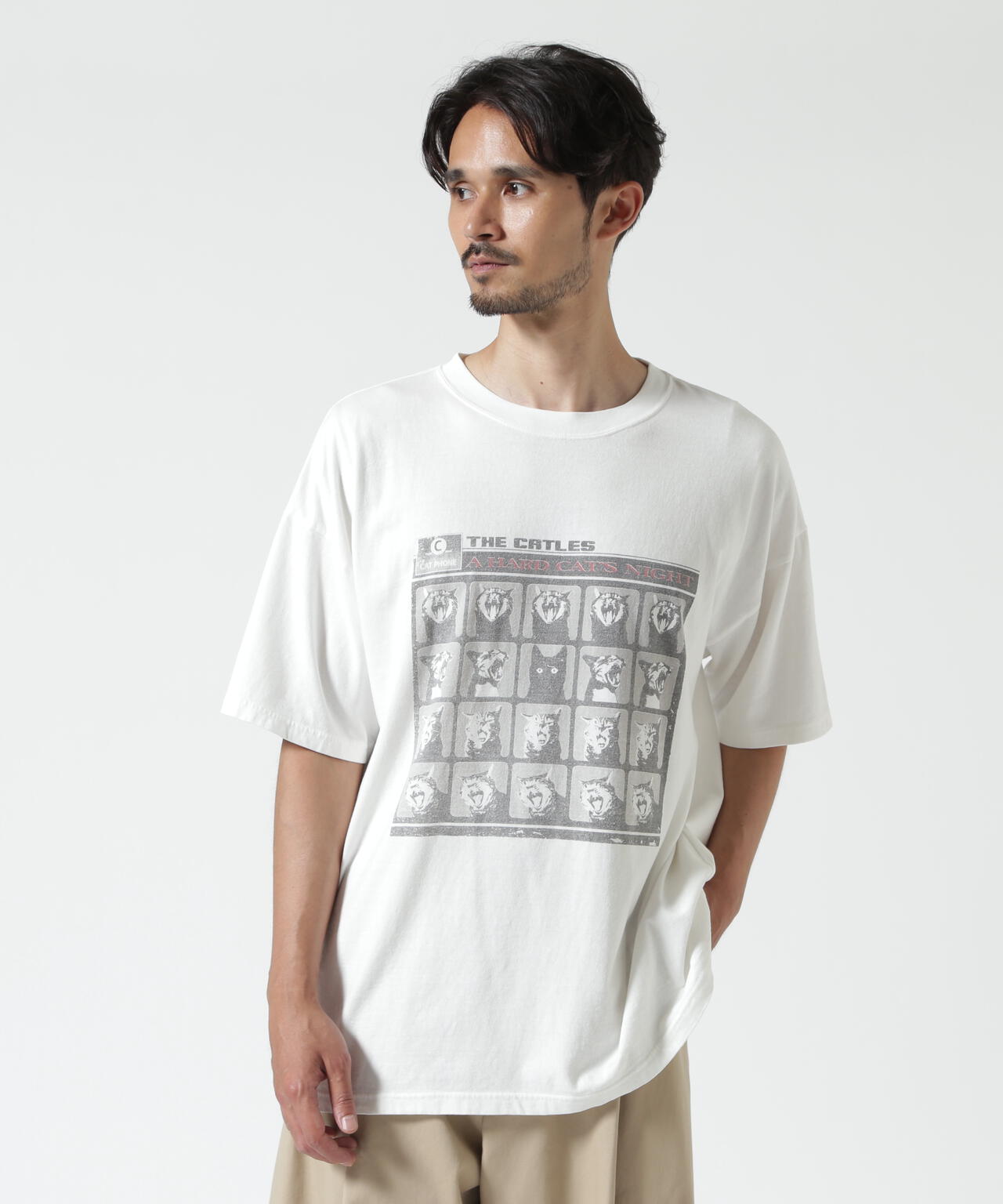 REMI RELIEF / 別注20/-天竺BIGサイズTシャツ(A HARD CAT'S)