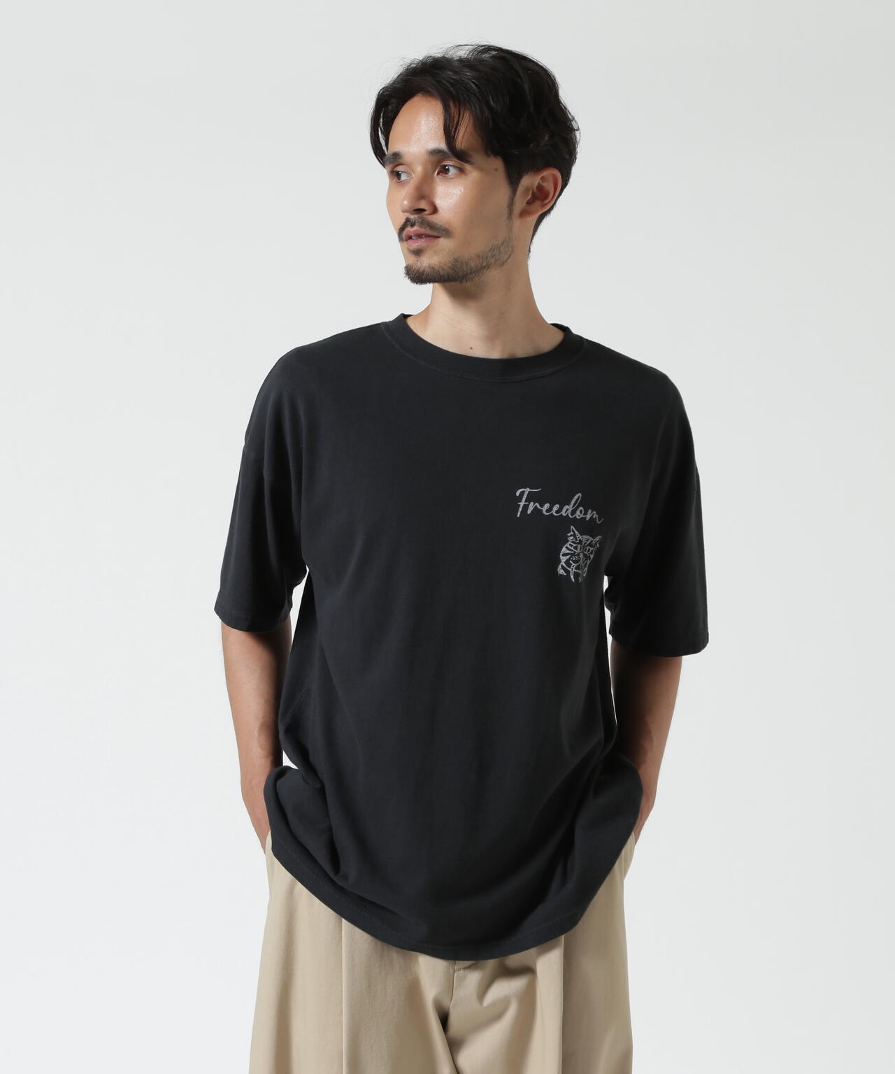 REMI RELIEF(レミレリーフ) 別注20/-天竺BIGサイズTシャツ(FREEDOM)