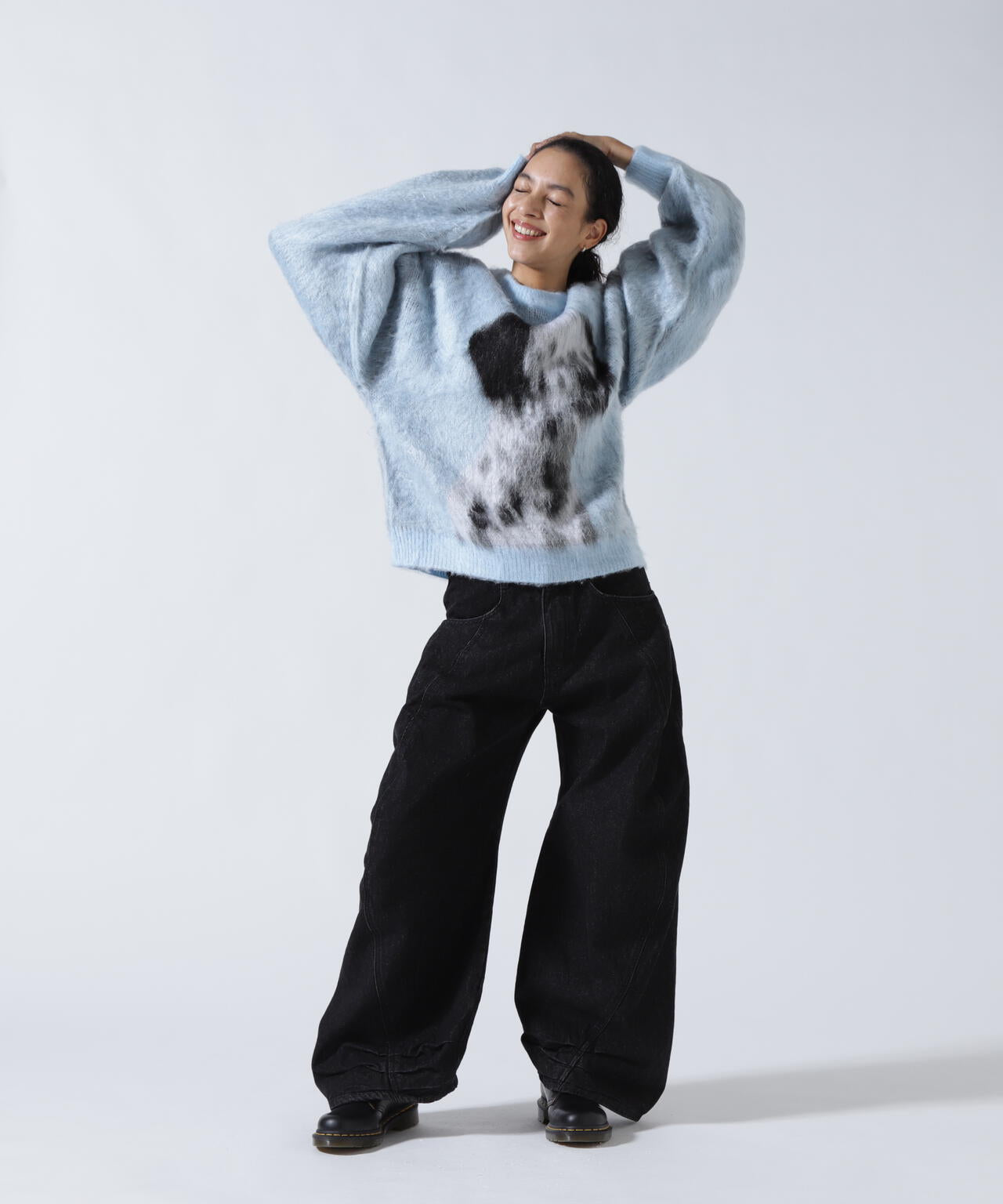 Knuth Marf(クヌースマーフ)dalmatian shaggy knit(unisex)