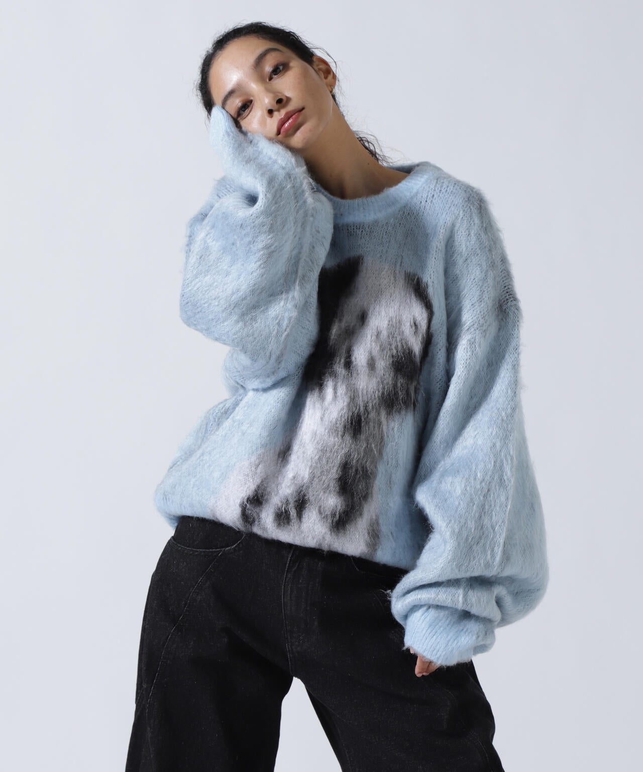 Knuth Marf(クヌースマーフ)dalmatian shaggy knit(unisex)