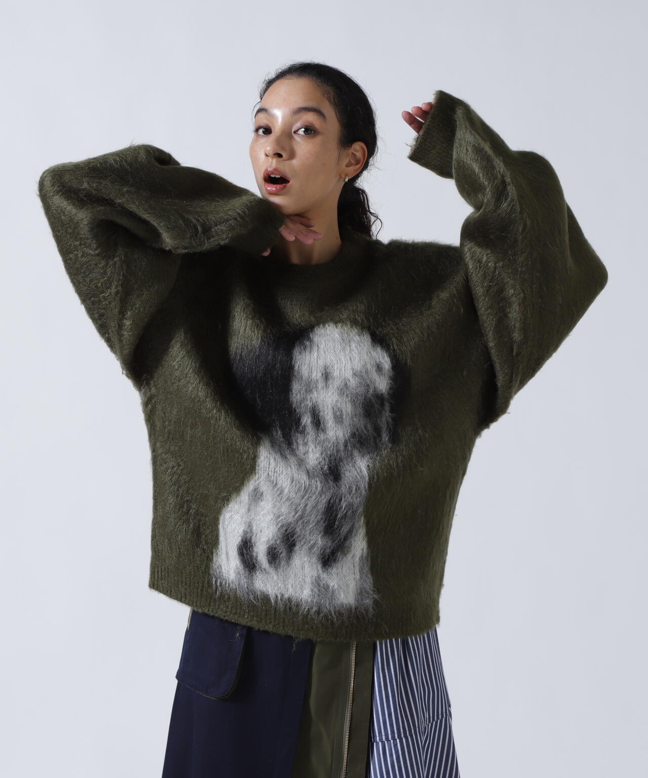 Knuth Marf(クヌースマーフ)dalmatian shaggy knit(unisex)