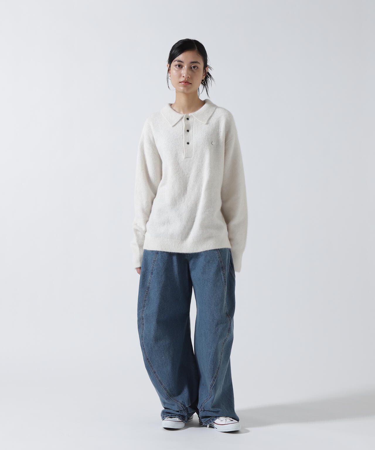 Knuth Marf(クヌースマーフ)fox over polo-neck knit