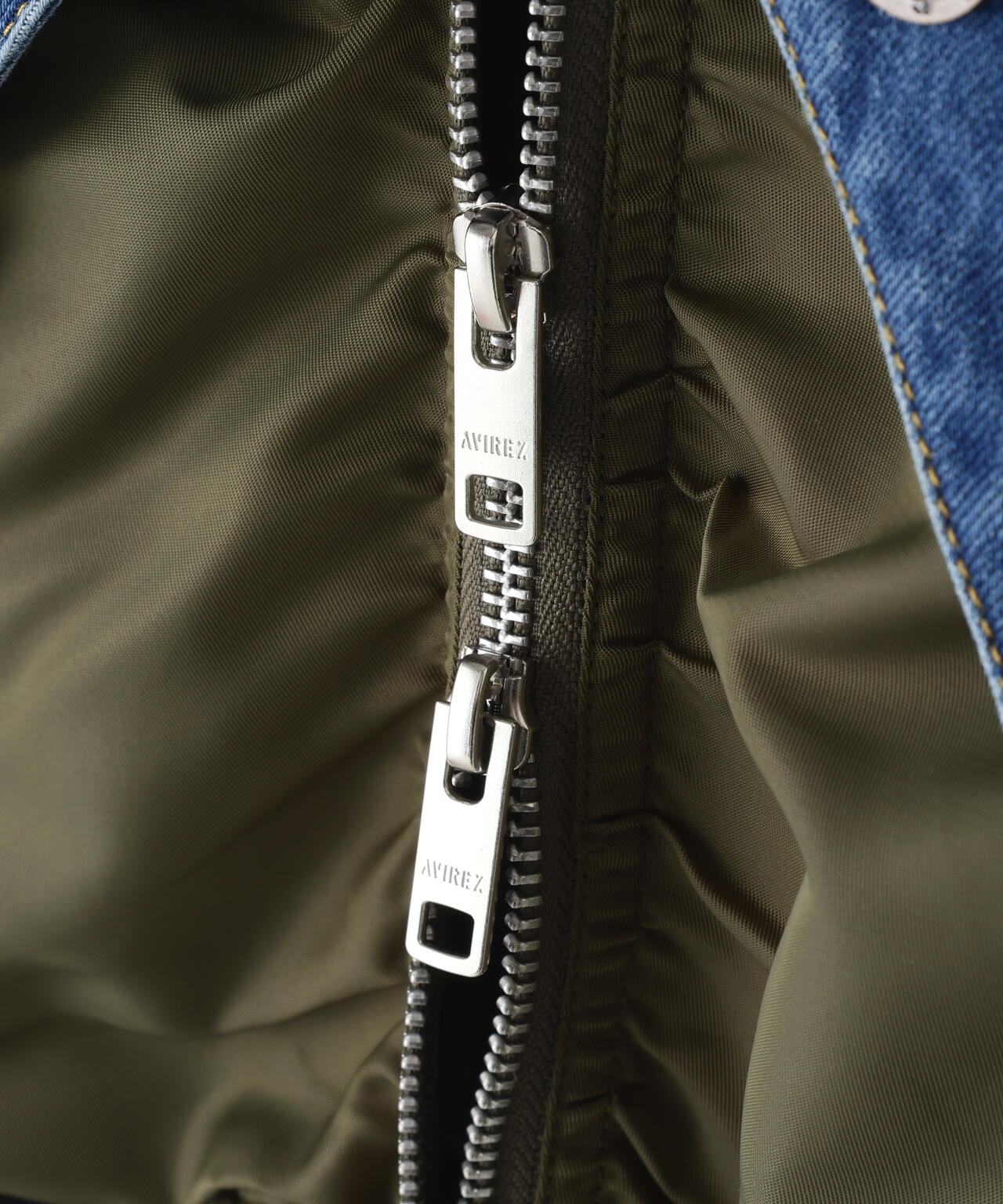 AVIREXxAULA AILA(アヴィレックスxアウラアイラ)デニムキリカエGジャン