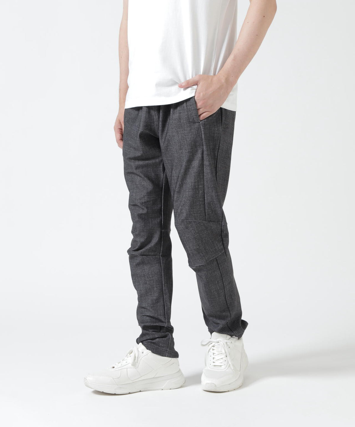 PIUORO(ピウオロ) SWITCHING DENIM PRINT PANTS