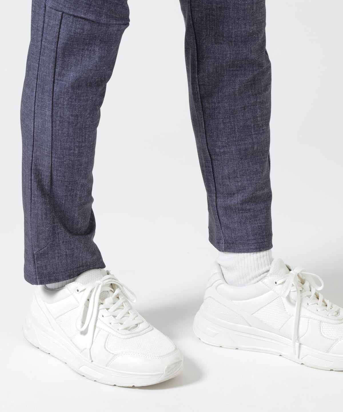 PIUORO(ピウオロ) SWITCHING DENIM PRINT PANTS