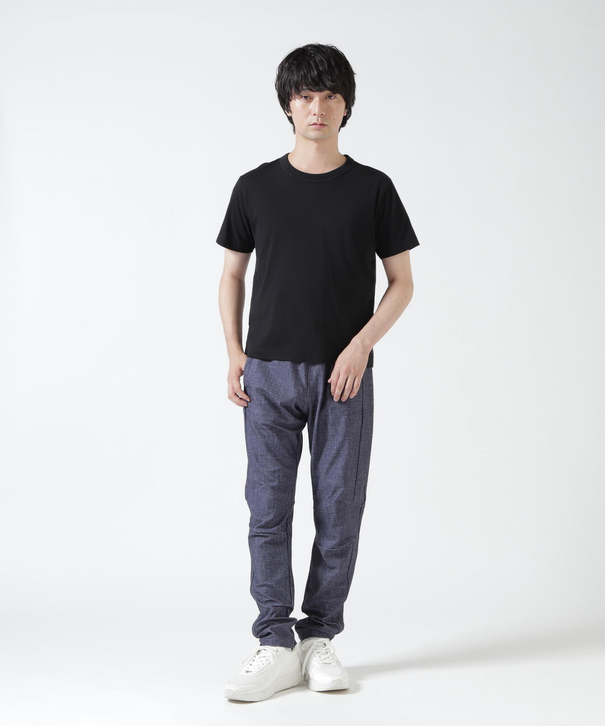 PIUORO(ピウオロ) SWITCHING DENIM PRINT PANTS