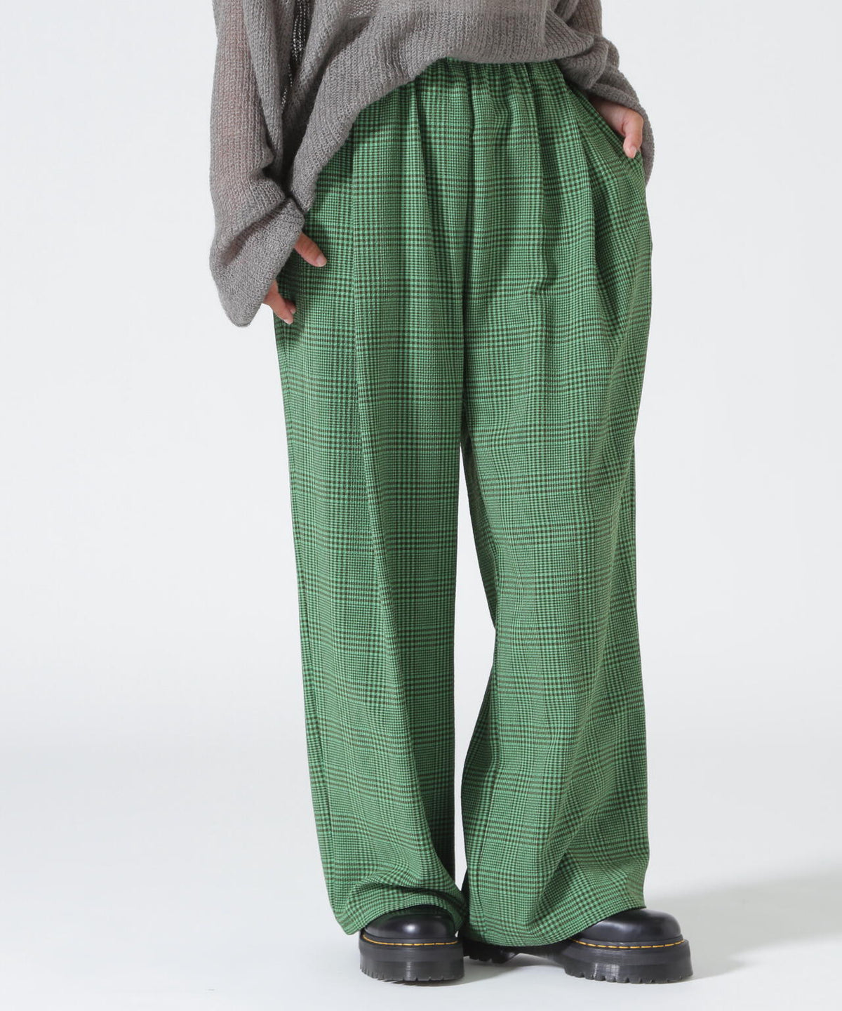 YENN(イエン)PLAID TUCK EASY PT