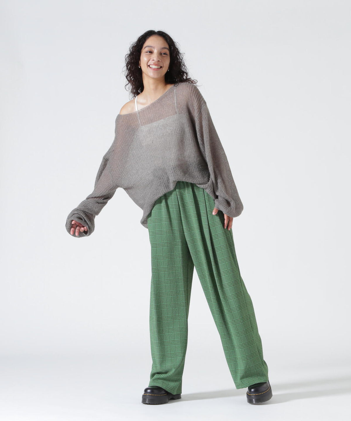 YENN(イエン)PLAID TUCK EASY PT