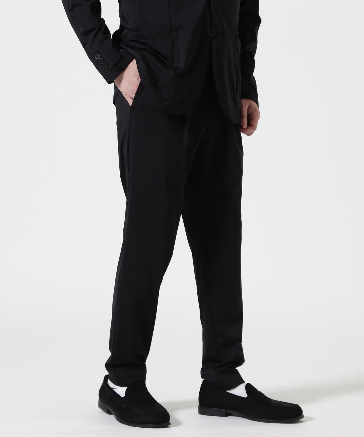 PIUORO(ピウオロ) NYLON TRICOT TUCK JOGGER PANTS