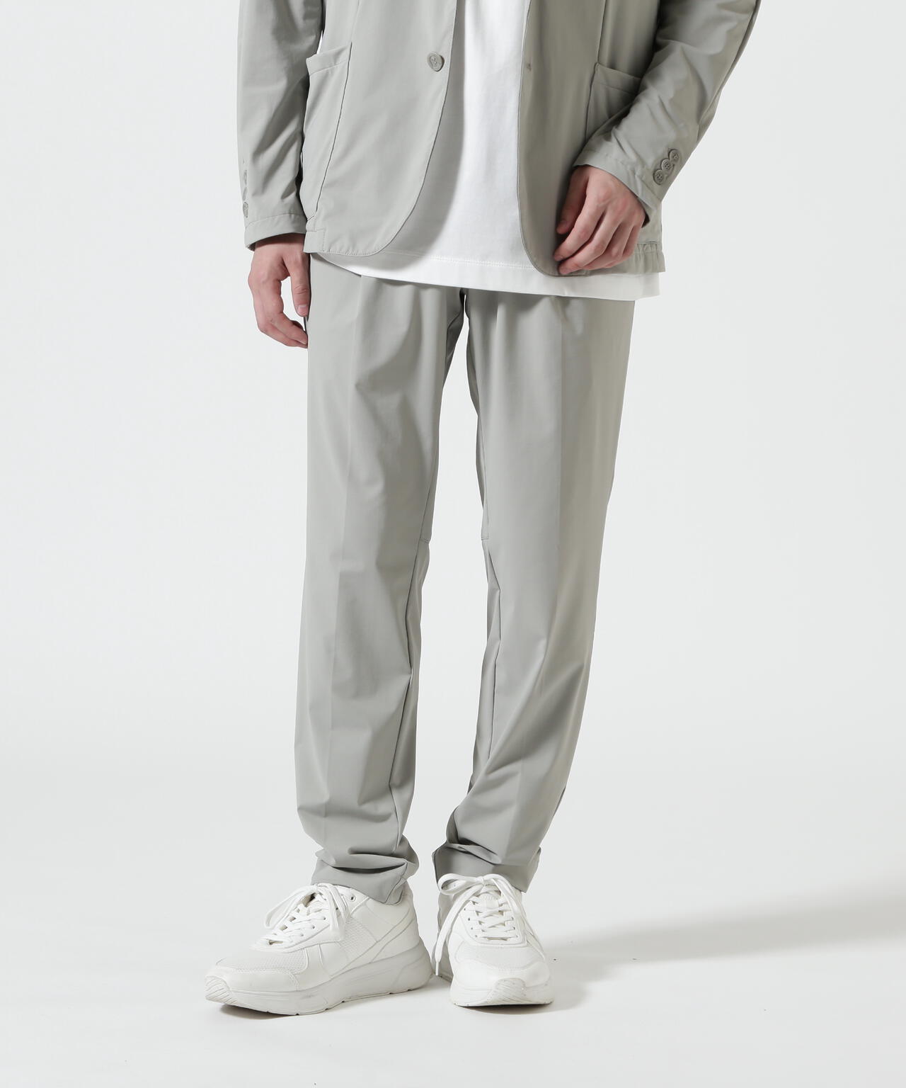 PIUORO(ピウオロ) NYLON TRICOT TUCK JOGGER PANTS