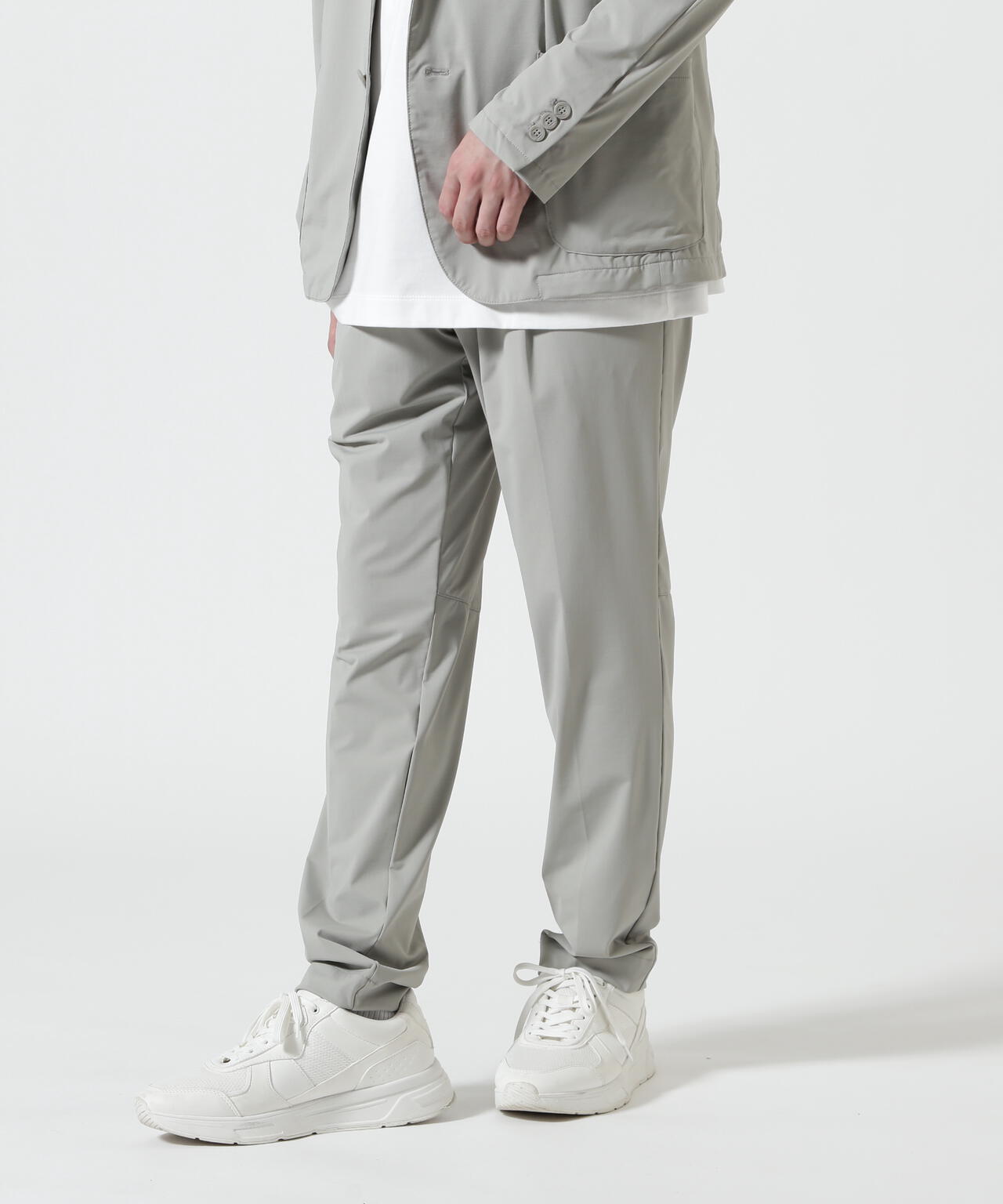 PIUORO(ピウオロ) NYLON TRICOT TUCK JOGGER PANTS