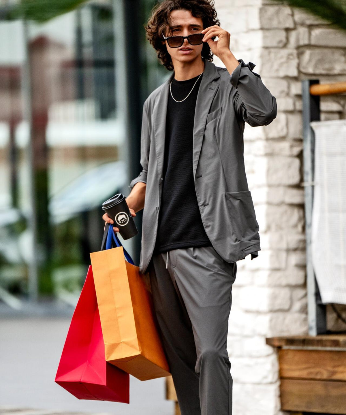 PIUORO(ピウオロ) NYLON TRICOT TUCK JOGGER PANTS