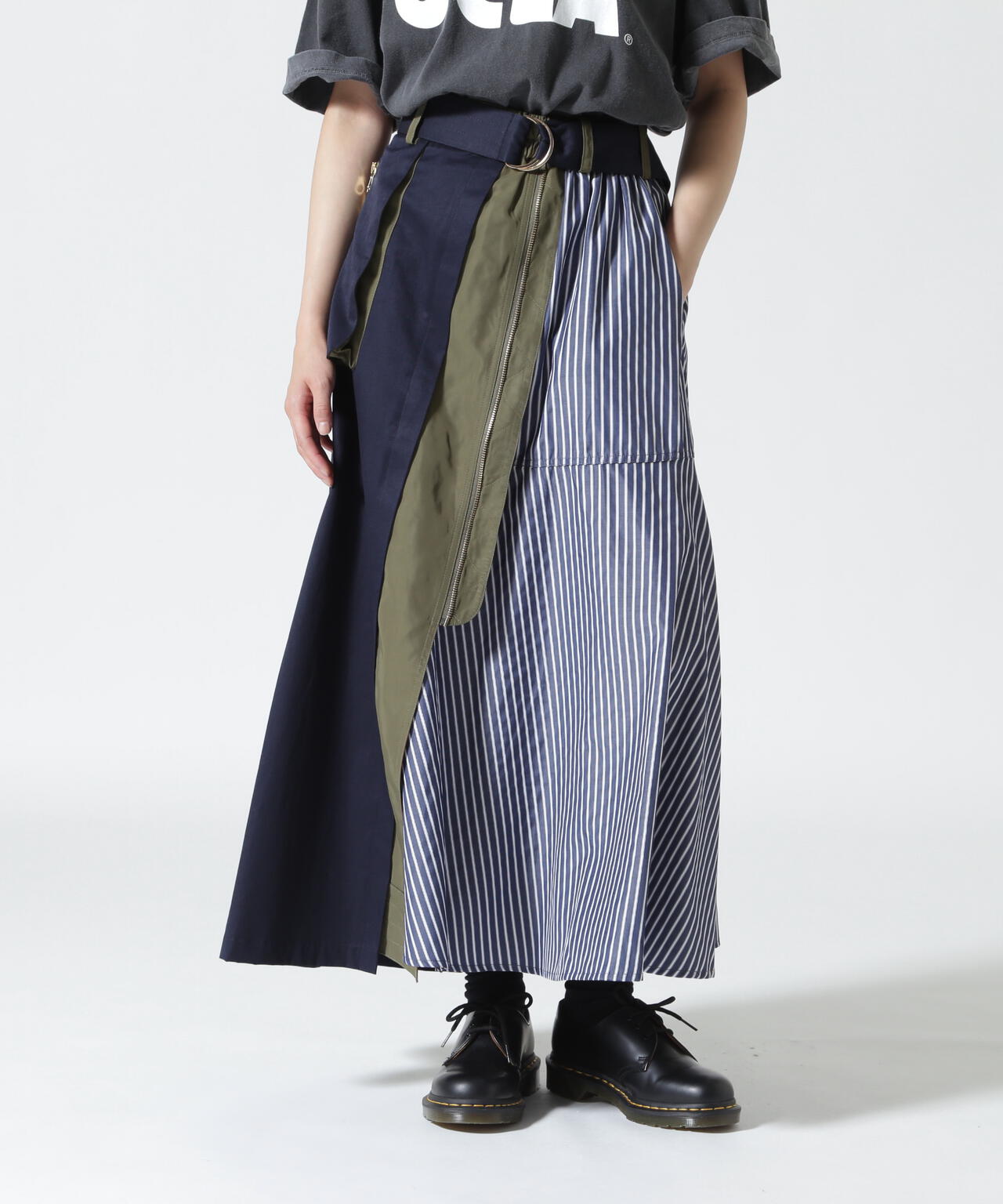 Risley(リズレー) 別注ベルト付アシンメトリーフレアスカート