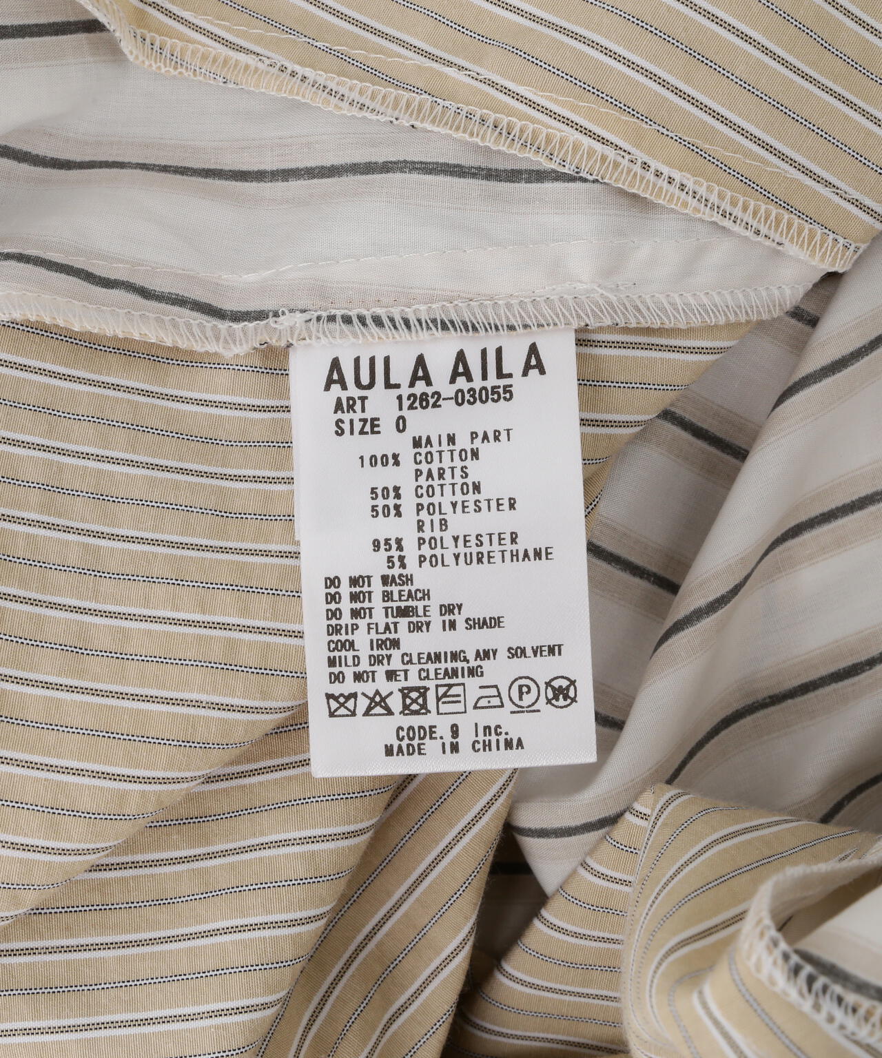 AULA AILA(アウラ アイラ)別注2WAY ストライプシャツドレス