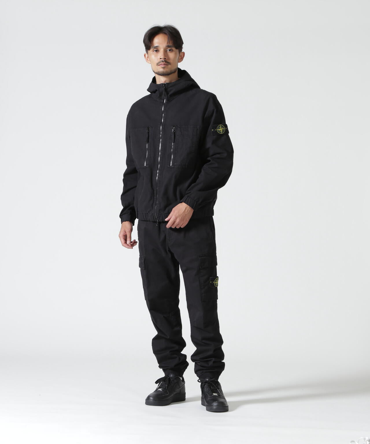 STONE ISLAND / COTTON RIPSTOP HOODED SHIRTS