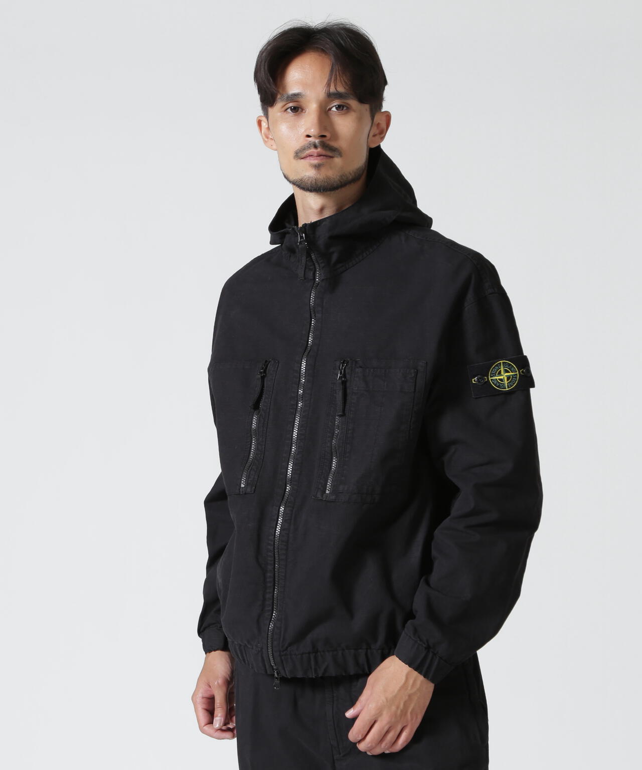 STONE ISLAND / COTTON RIPSTOP HOODED SHIRTS