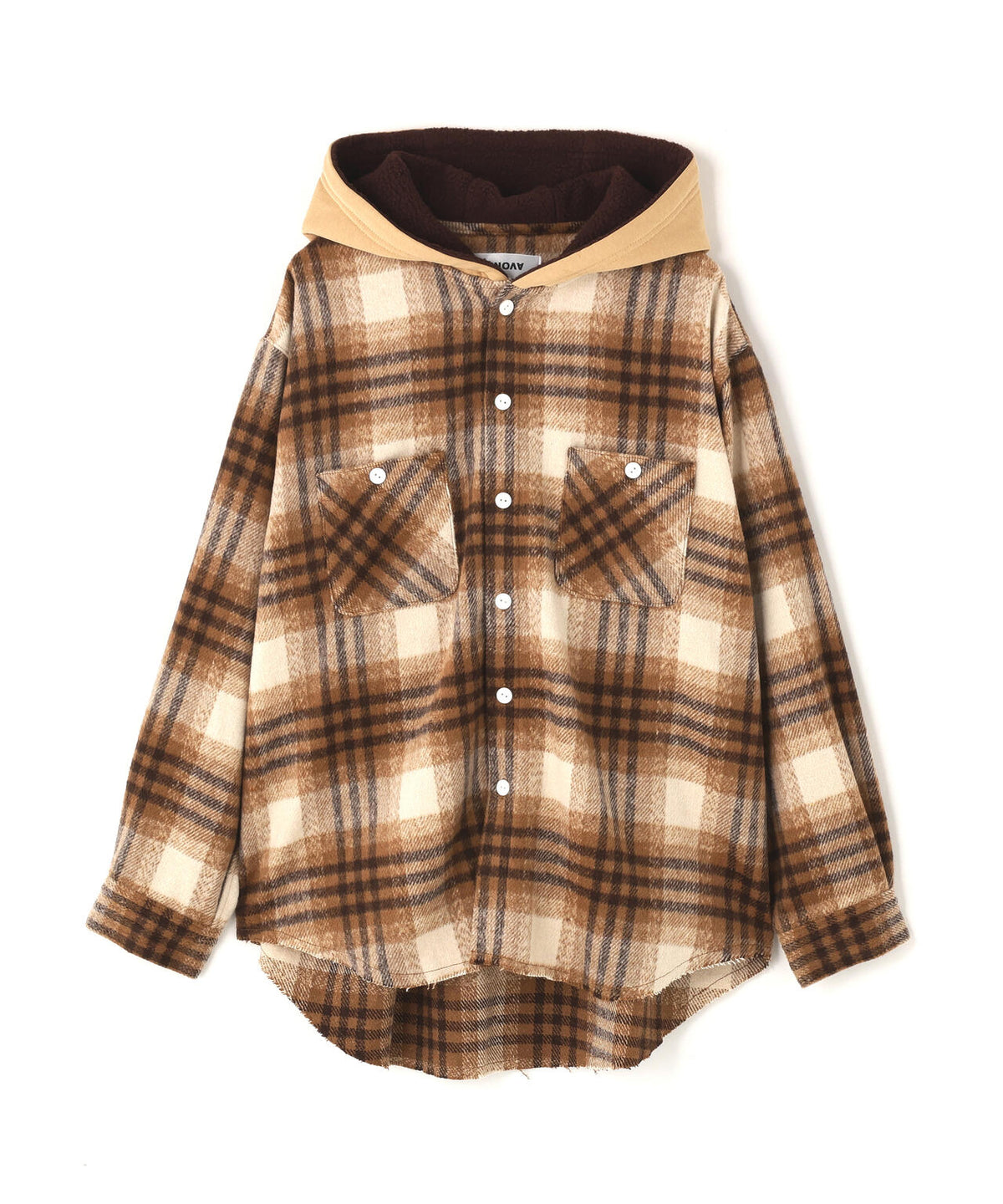 RENOVA(レノバ) FOODY SHAGGY SHIRTS / フーディー シャギー チェックシャツ