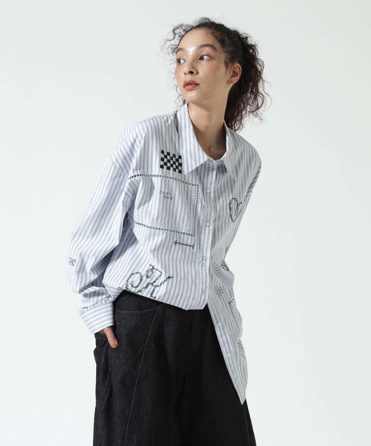 Knuth Marf(クヌースマーフ)embroidered shirt(unisex)