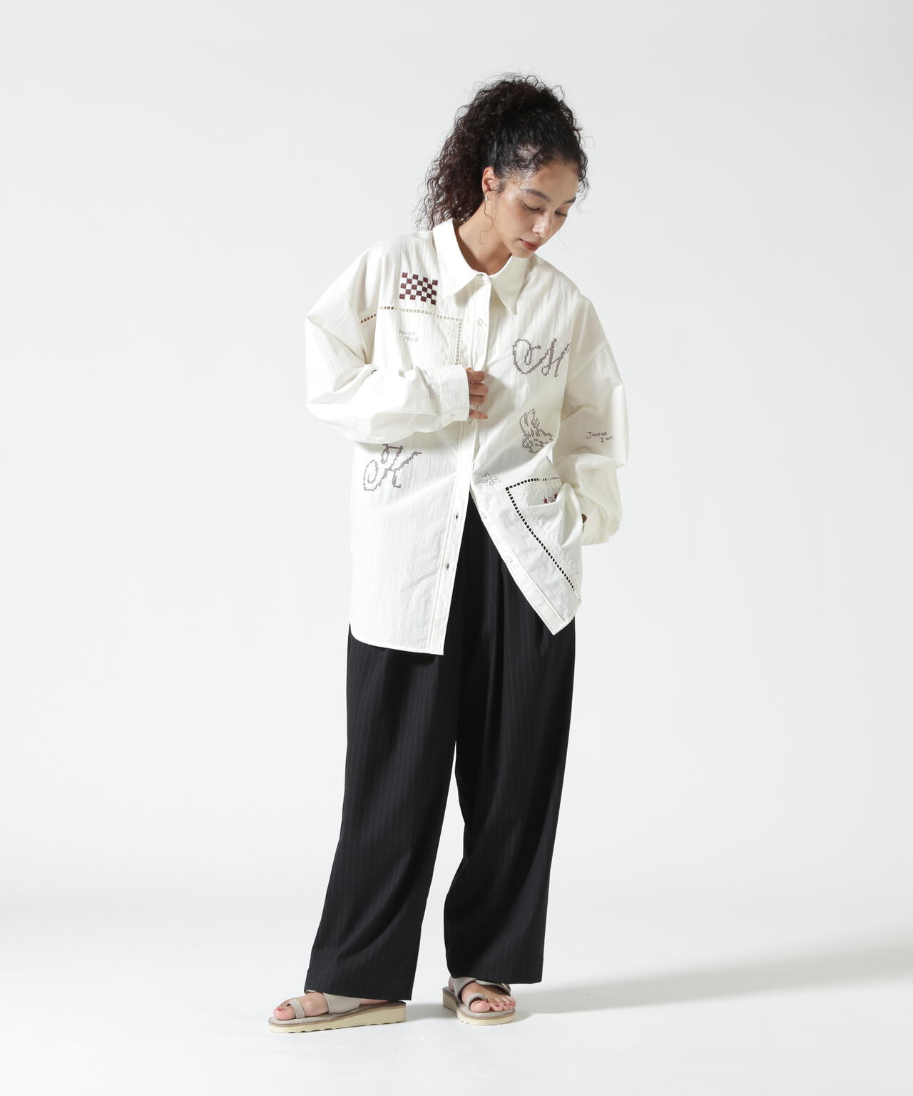 Knuth Marf(クヌースマーフ)embroidered shirt(unisex)