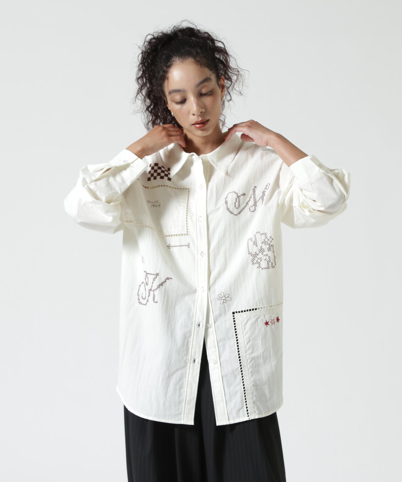 Knuth Marf(クヌースマーフ)embroidered shirt(unisex)