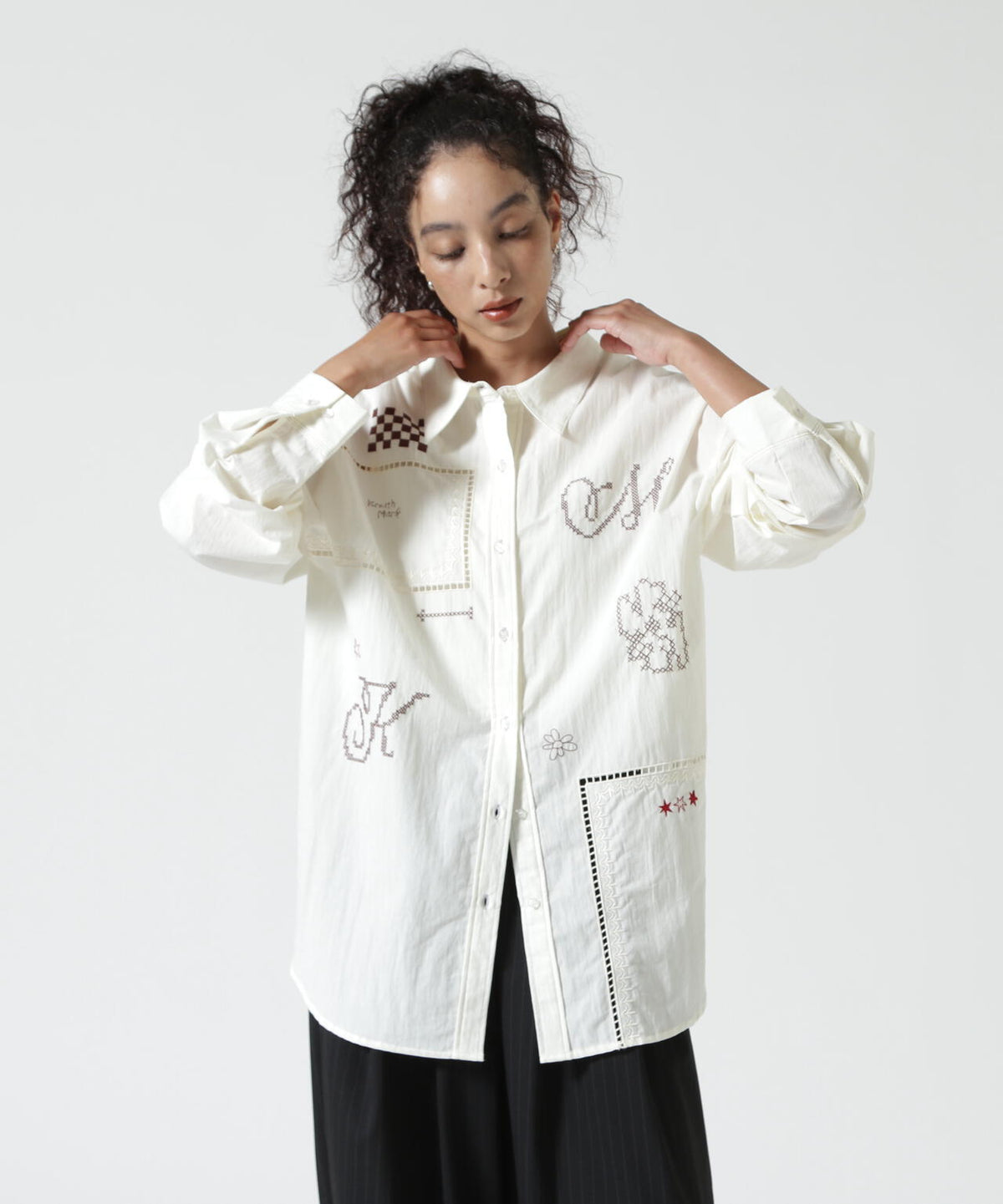 Knuth Marf(クヌースマーフ)embroidered shirt(unisex)
