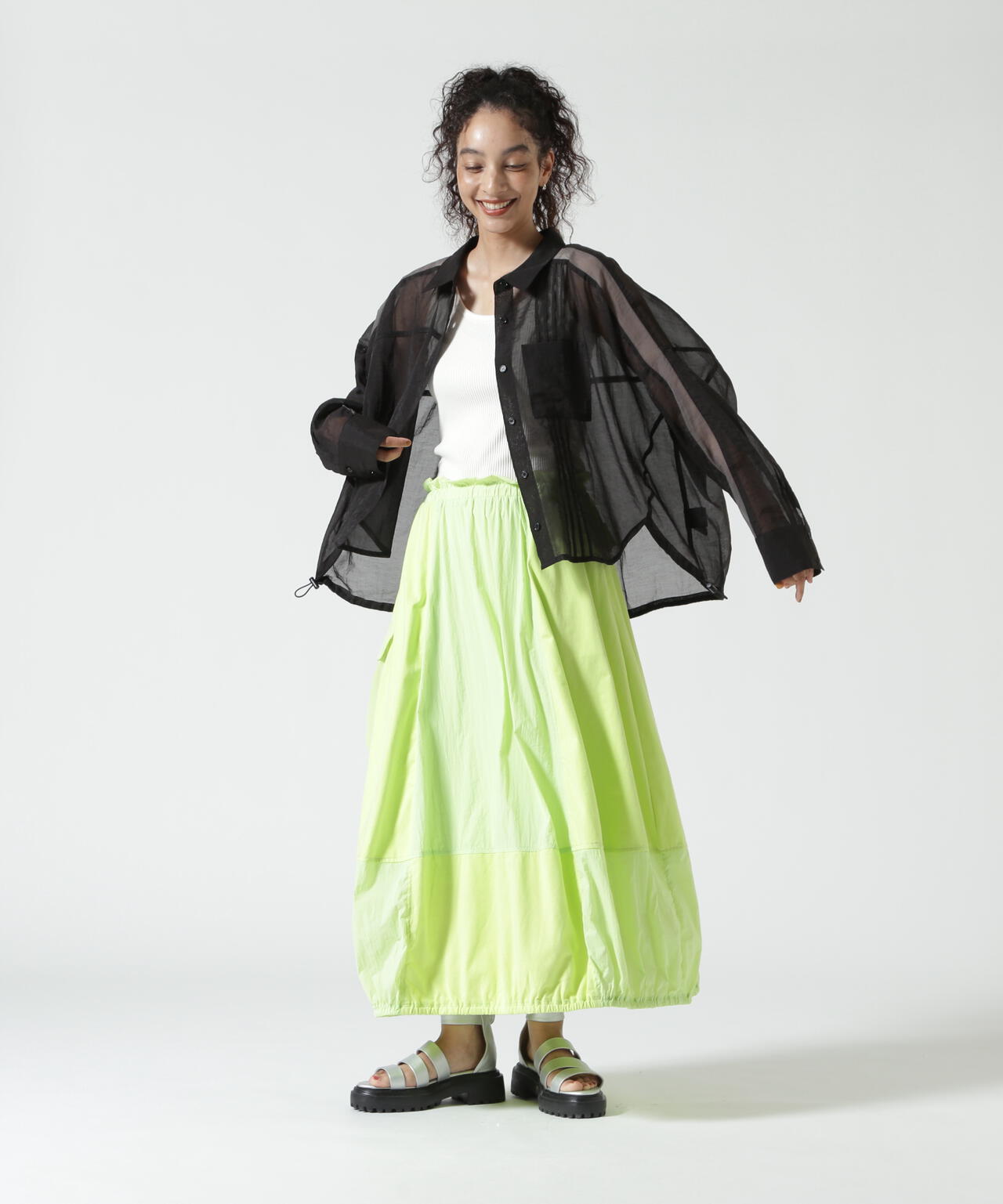 AULA AILA(アウラ アイラ)別注ステッチポイントシアーシャツ