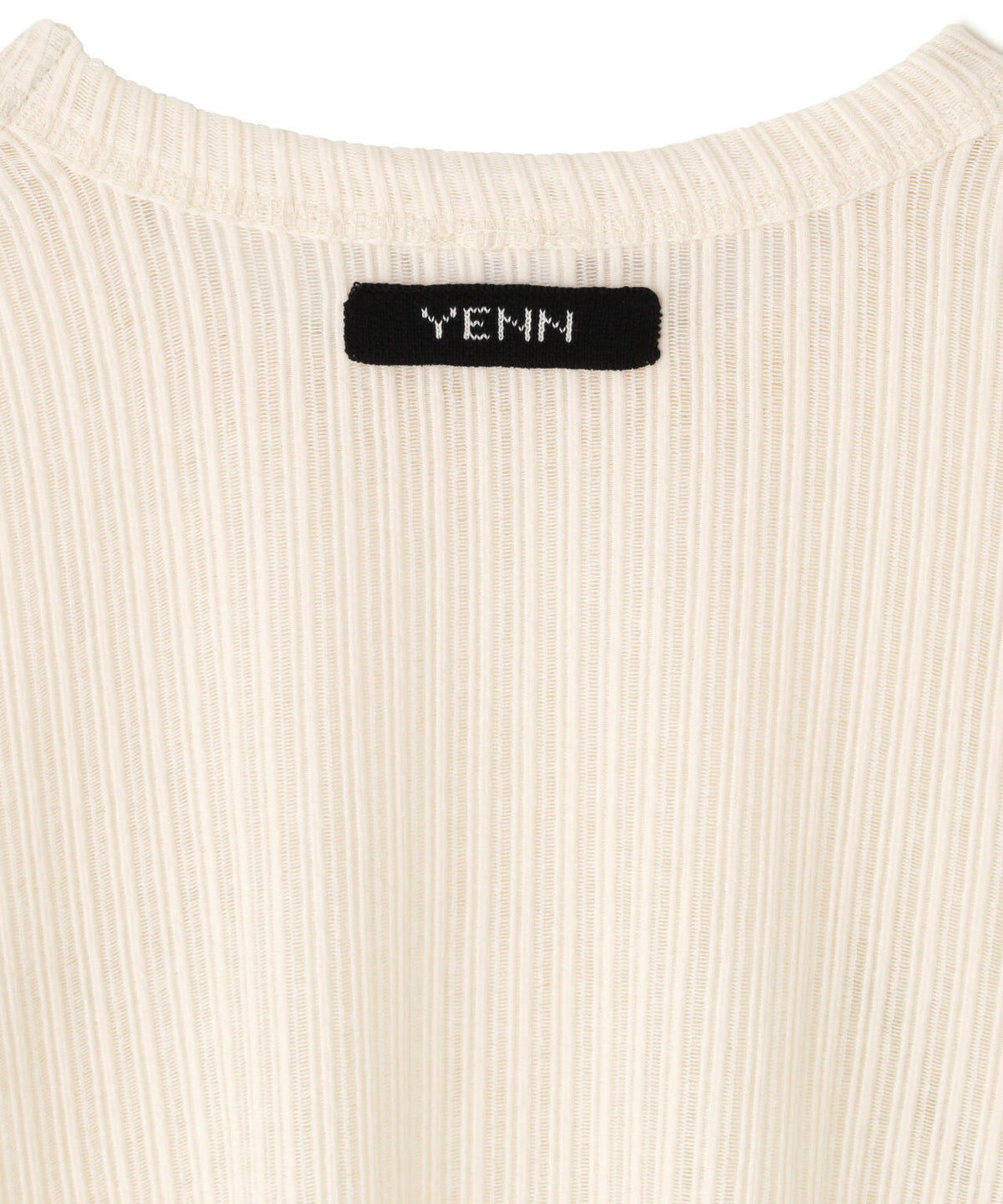 YENN(イエン)STRIPE SHEER RIB TEE