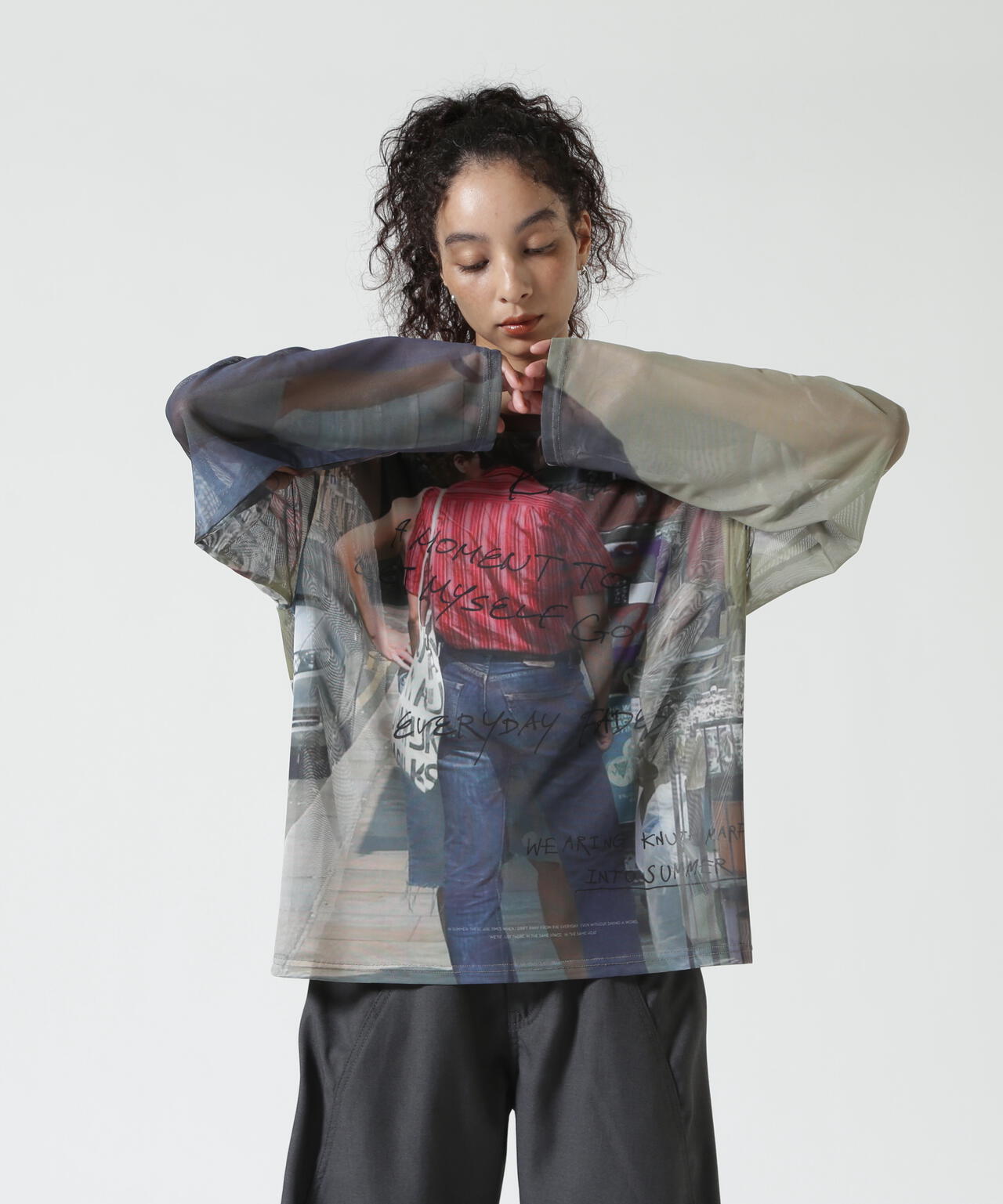 Knuth Marf(クヌースマーフ)oji sheer long-sleeve tee(unisex)