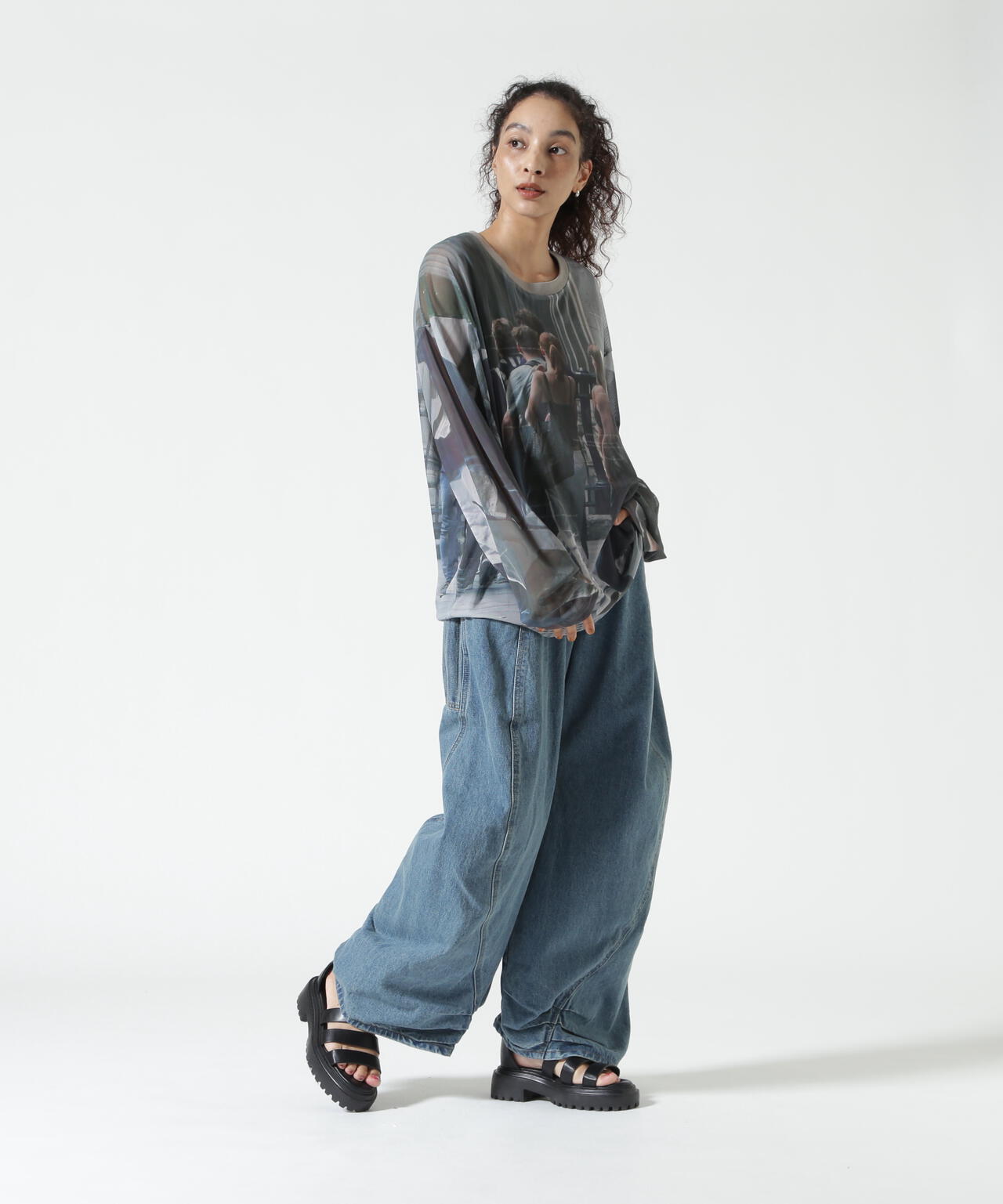 Knuth Marf(クヌースマーフ)school sheer long-sleeve tee(unisex)/girls