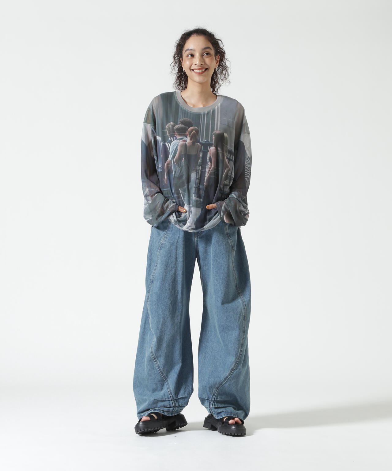 Knuth Marf(クヌースマーフ)school sheer long-sleeve tee(unisex)/girls