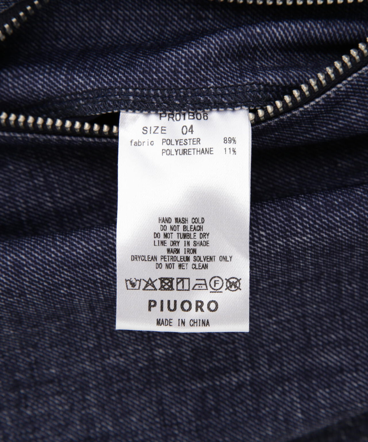 PIUORO(ピウオロ) DENIM PRINT ZIP PARKA