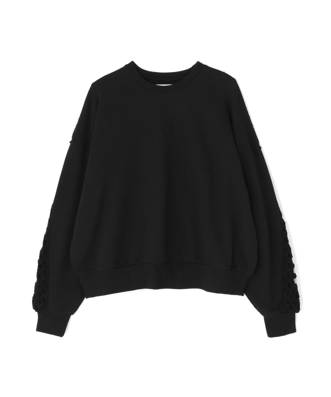 DISCOVERED(ディスカバード)別注CROCHET SLEEVE SWEAT(UNISEX)