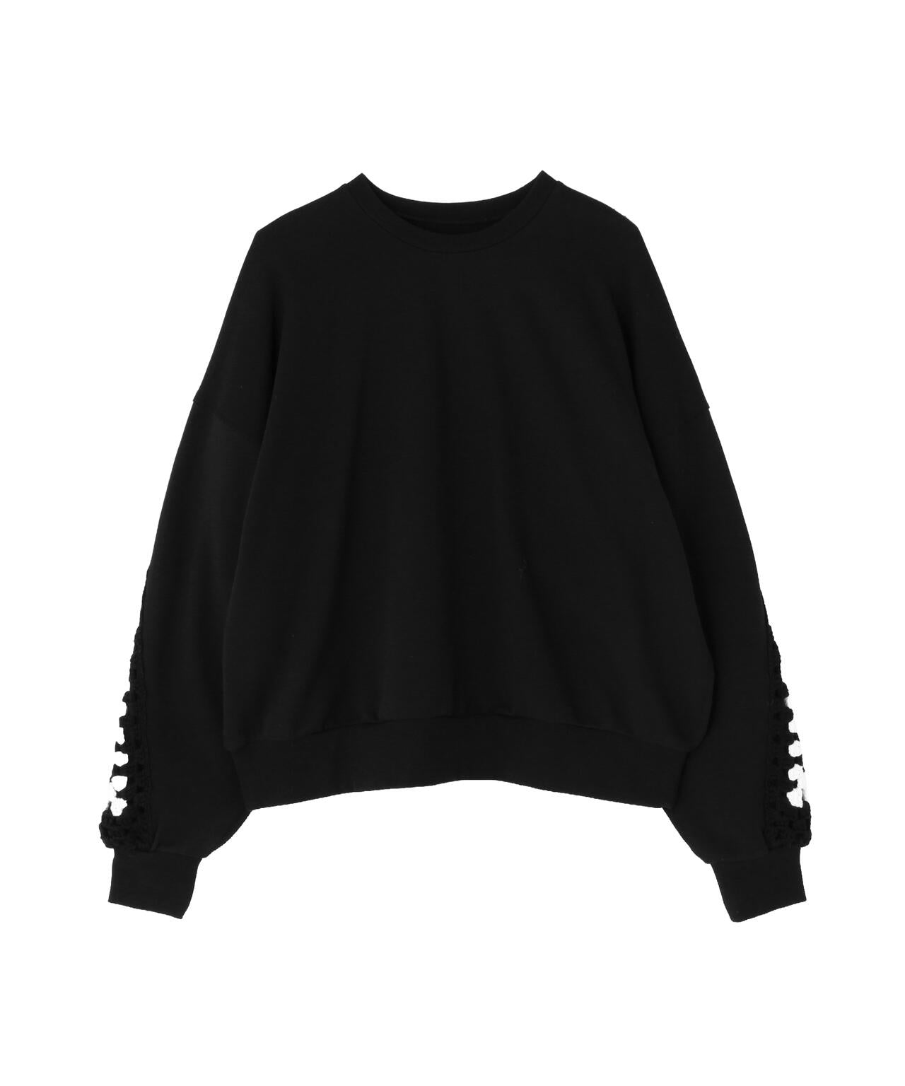 DISCOVERED(ディスカバード)別注CROCHET SLEEVE SWEAT(UNISEX)
