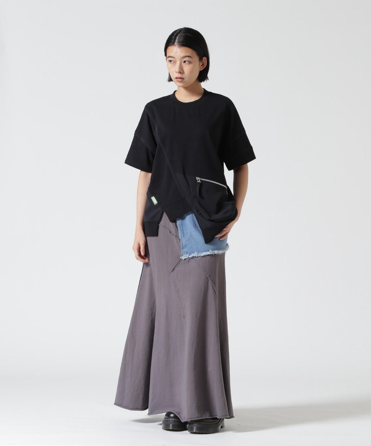 AULA AILA(アウラ アイラ)別注ポケットコンビネーションTシャツ