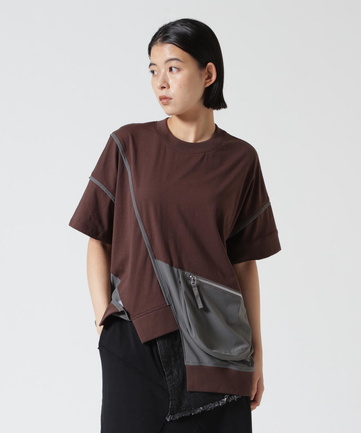 AULA AILA(アウラ アイラ)別注ポケットコンビネーションTシャツ