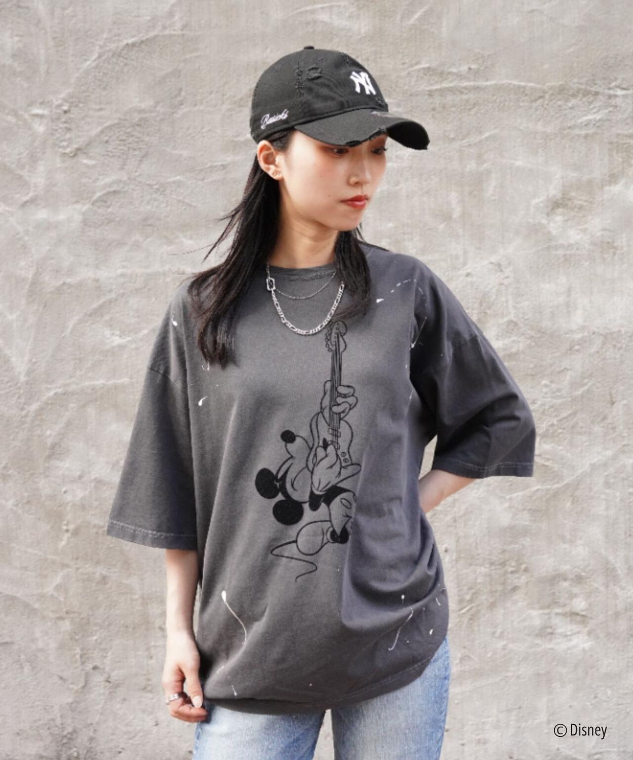 GOOD ROCK SPEED (グッドロックスピード) 別注MickeyペイントTEE/UNISEX