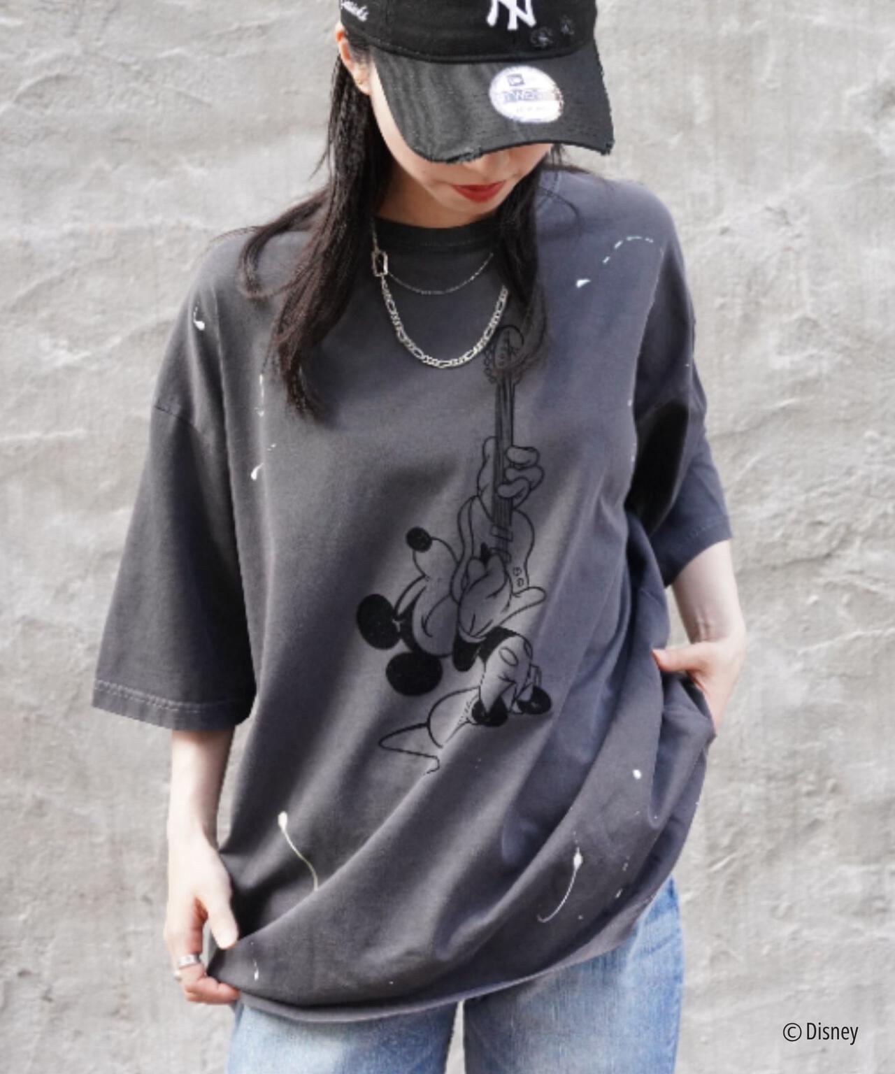 GOOD ROCK SPEED (グッドロックスピード) 別注MickeyペイントTEE/UNISEX