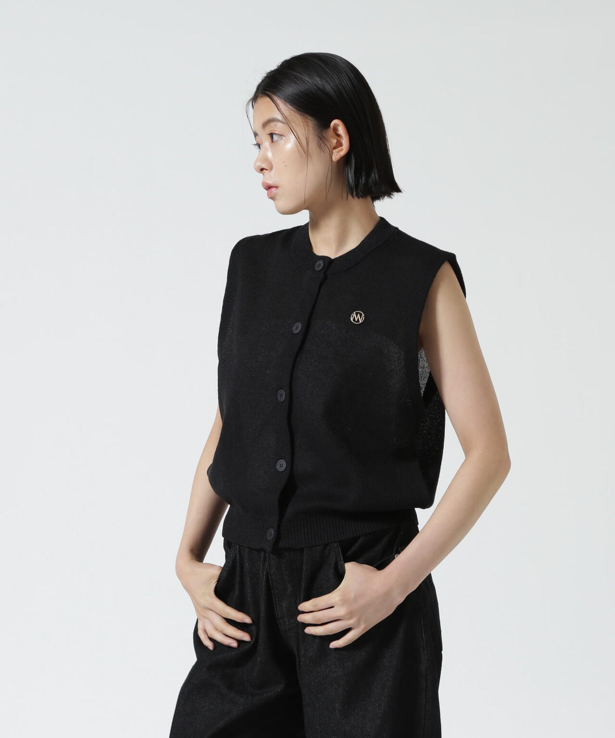 YENN(イエン)linen sheer vest