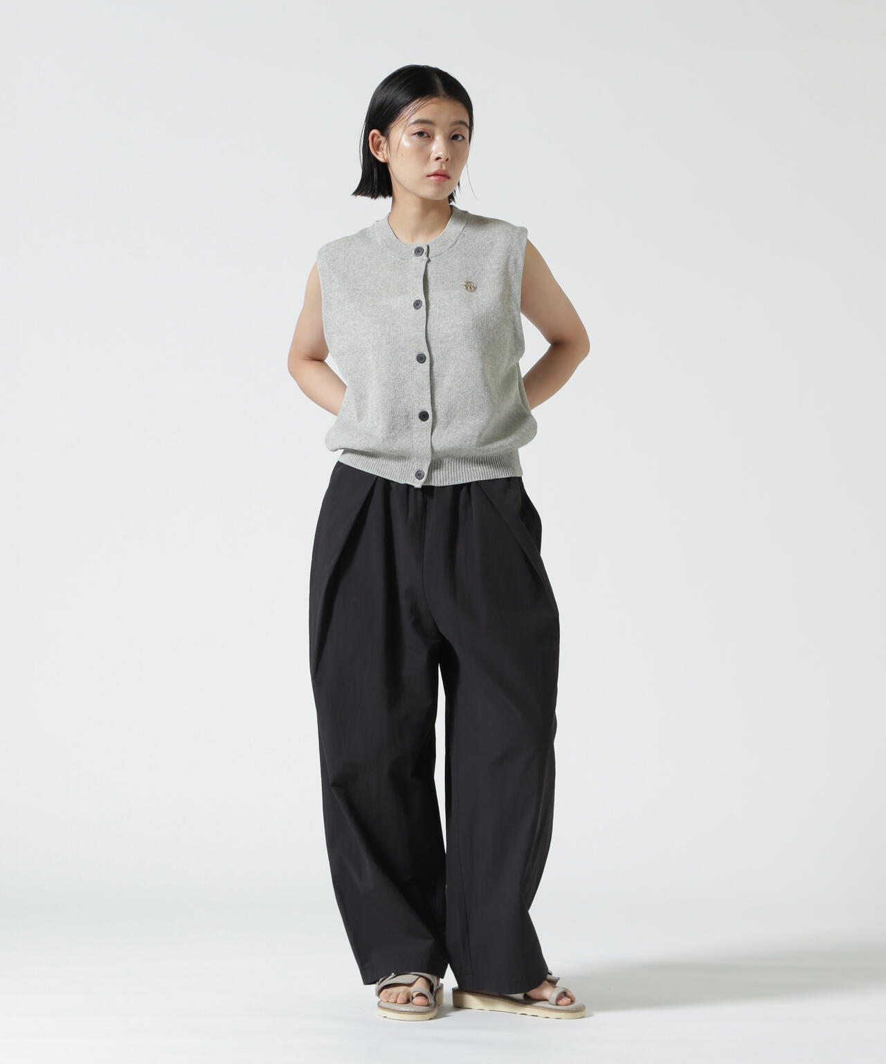 YENN/linen sheer vest/263