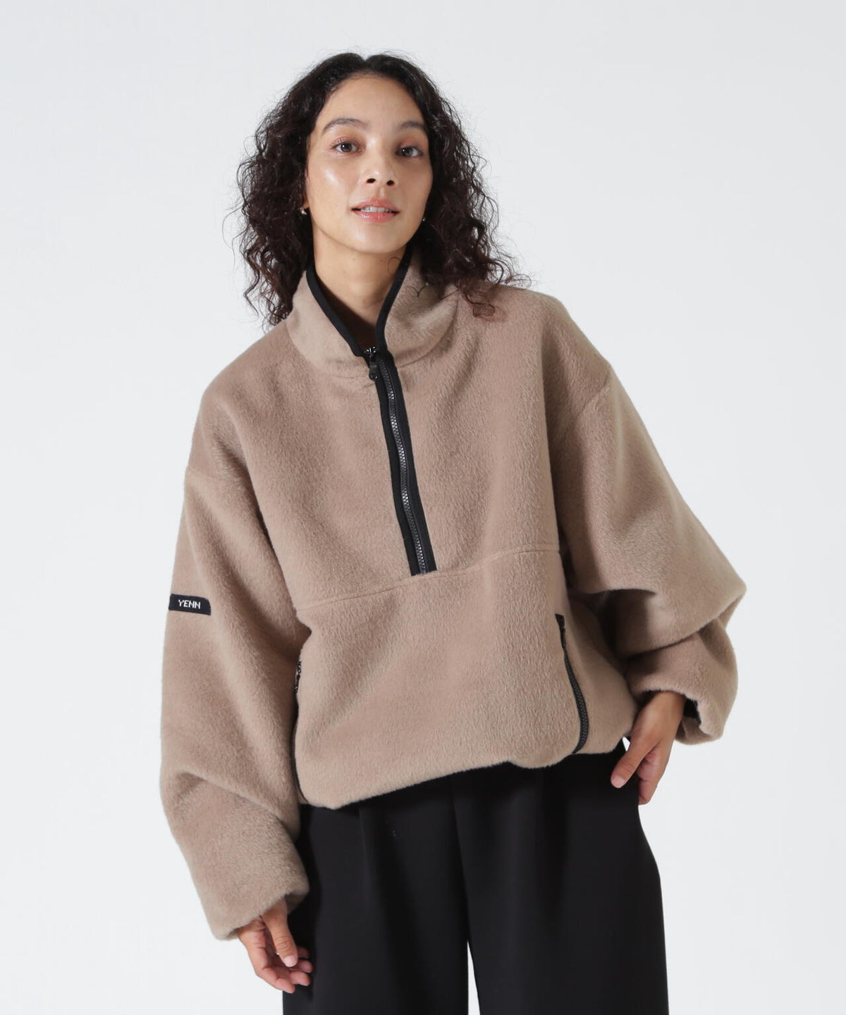 YENN(イエン)SHAGGY HALF ZIP JK