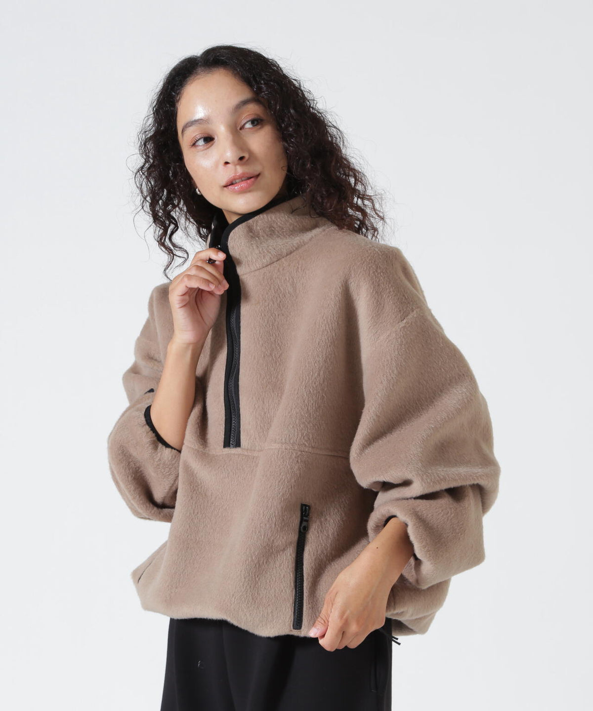 YENN(イエン)SHAGGY HALF ZIP JK