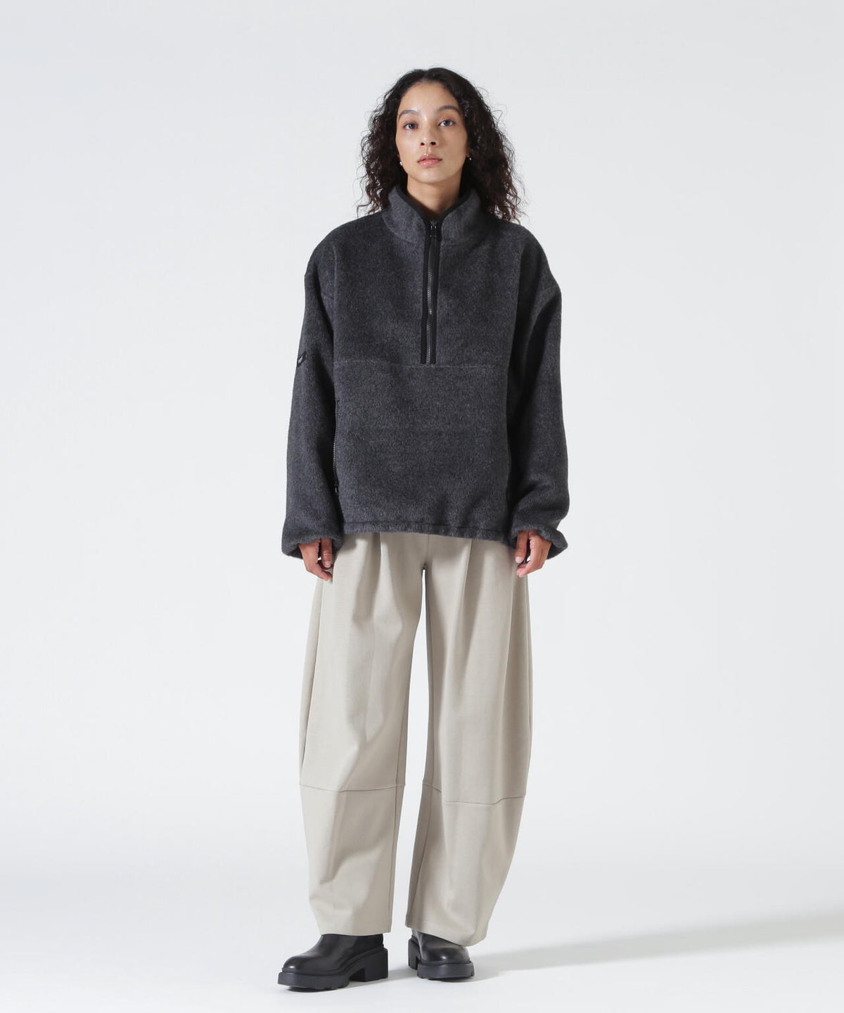 YENN(イエン)SHAGGY HALF ZIP JK
