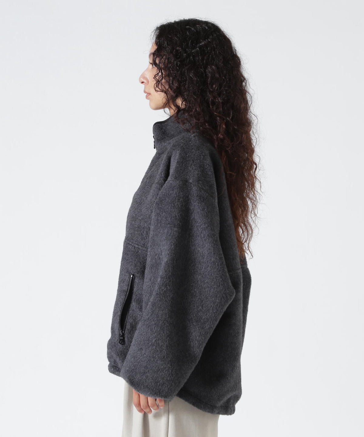 YENN(イエン)SHAGGY HALF ZIP JK