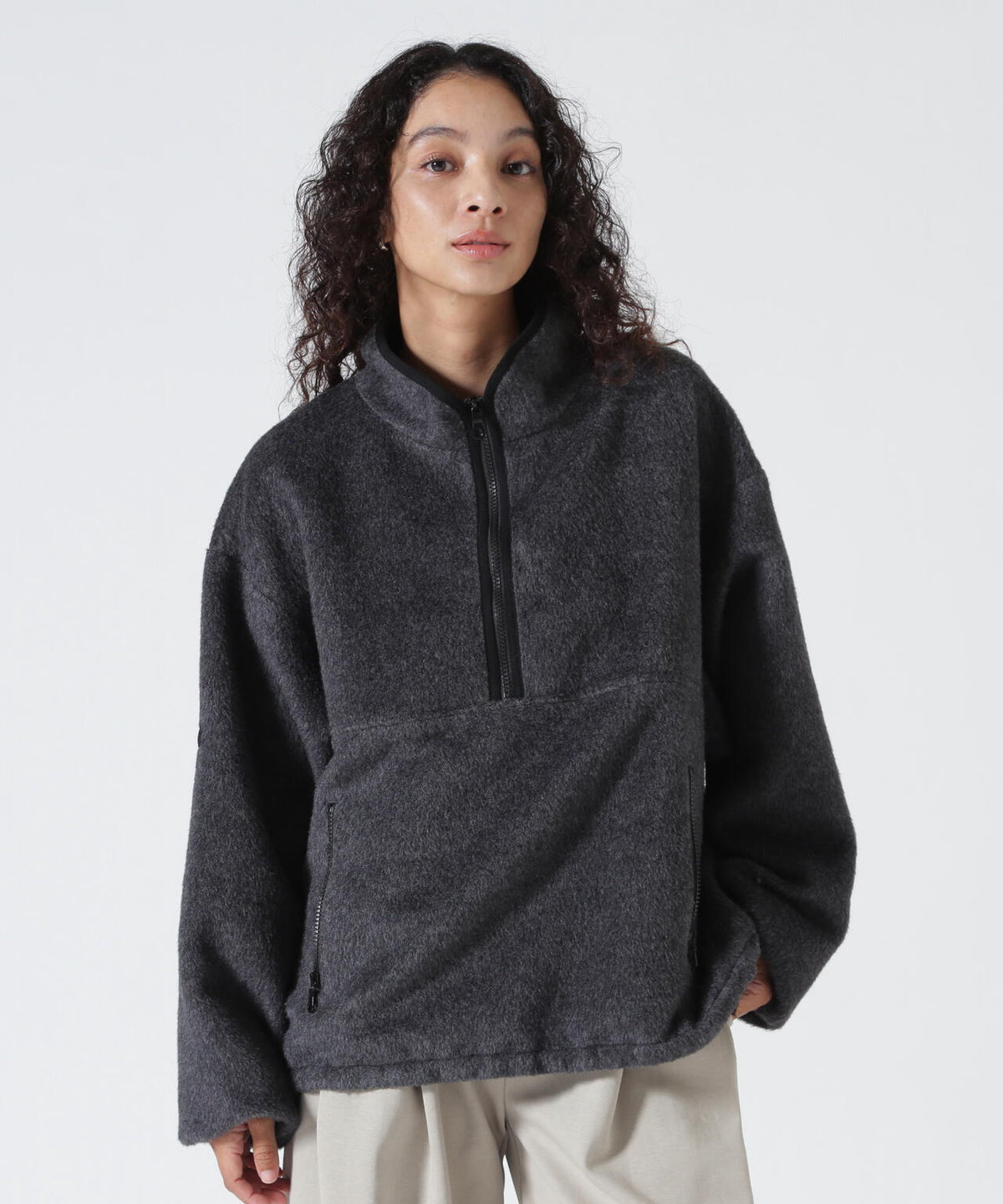 YENN(イエン)SHAGGY HALF ZIP JK