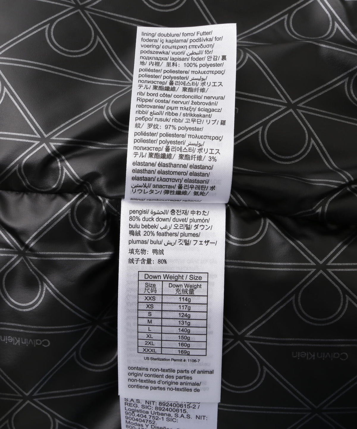 Calvin Klein / Sleeveless GROS ST CLR DOWN VEST