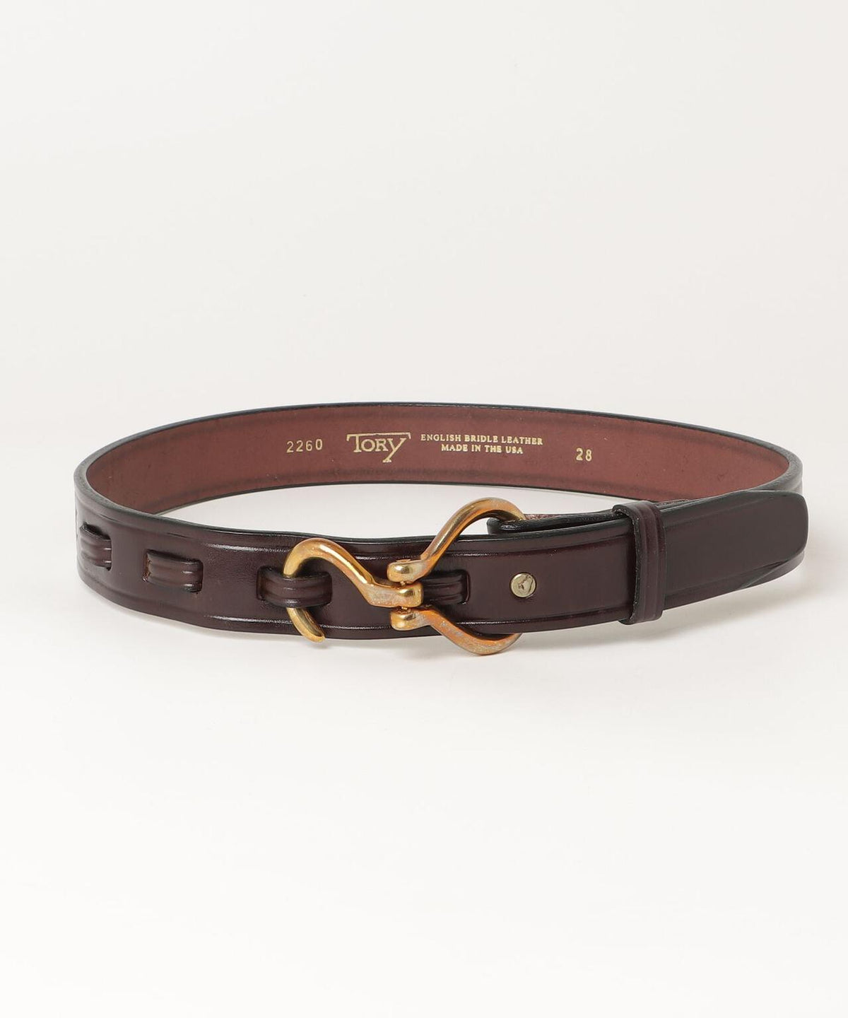 TORY LEATHER(トリーレザー) HOOF PICK BELT HAVANA / BRASS