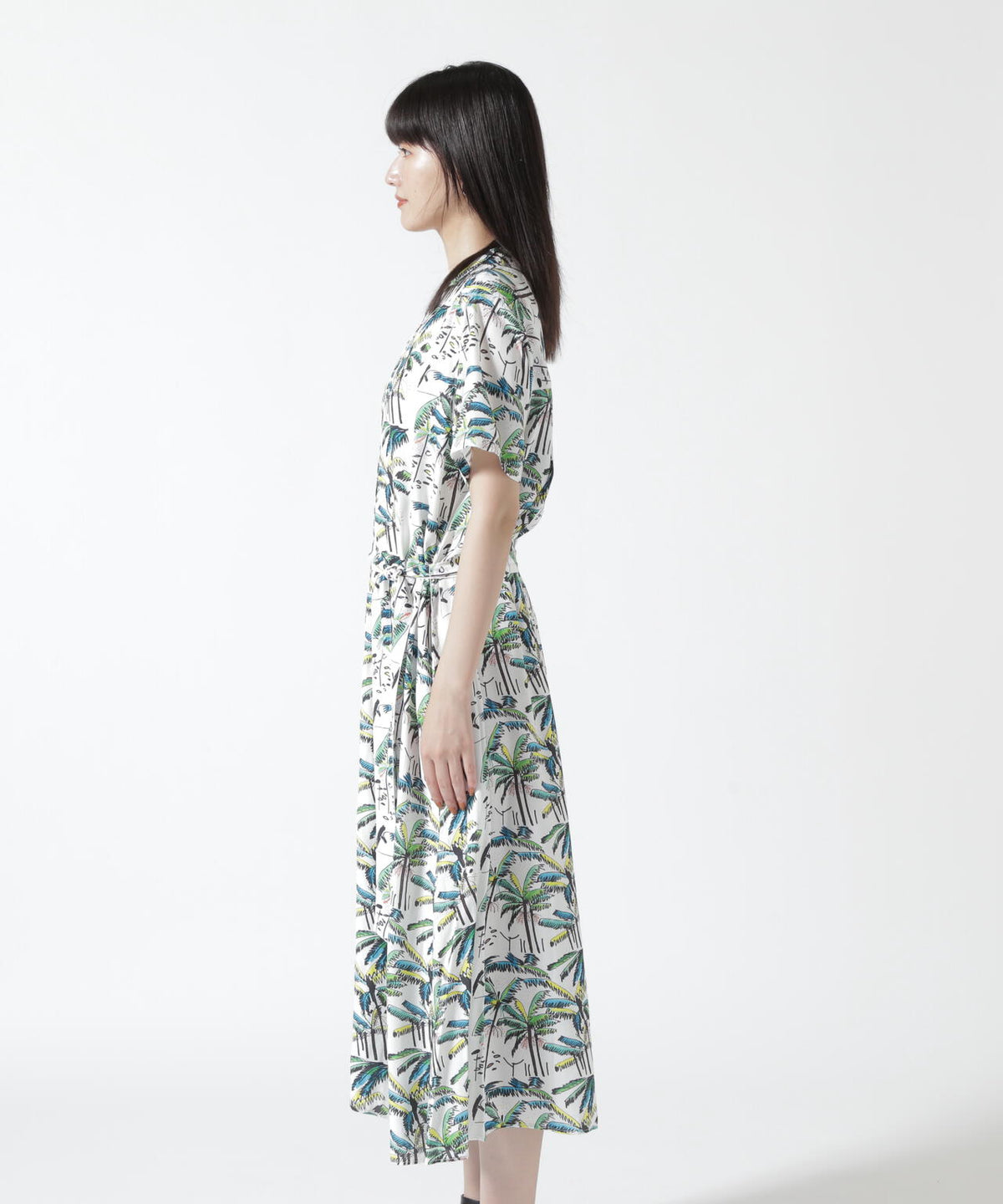 Aloha Blossom/アロハ ブロッサム/PALM TREE DRESS WHITE